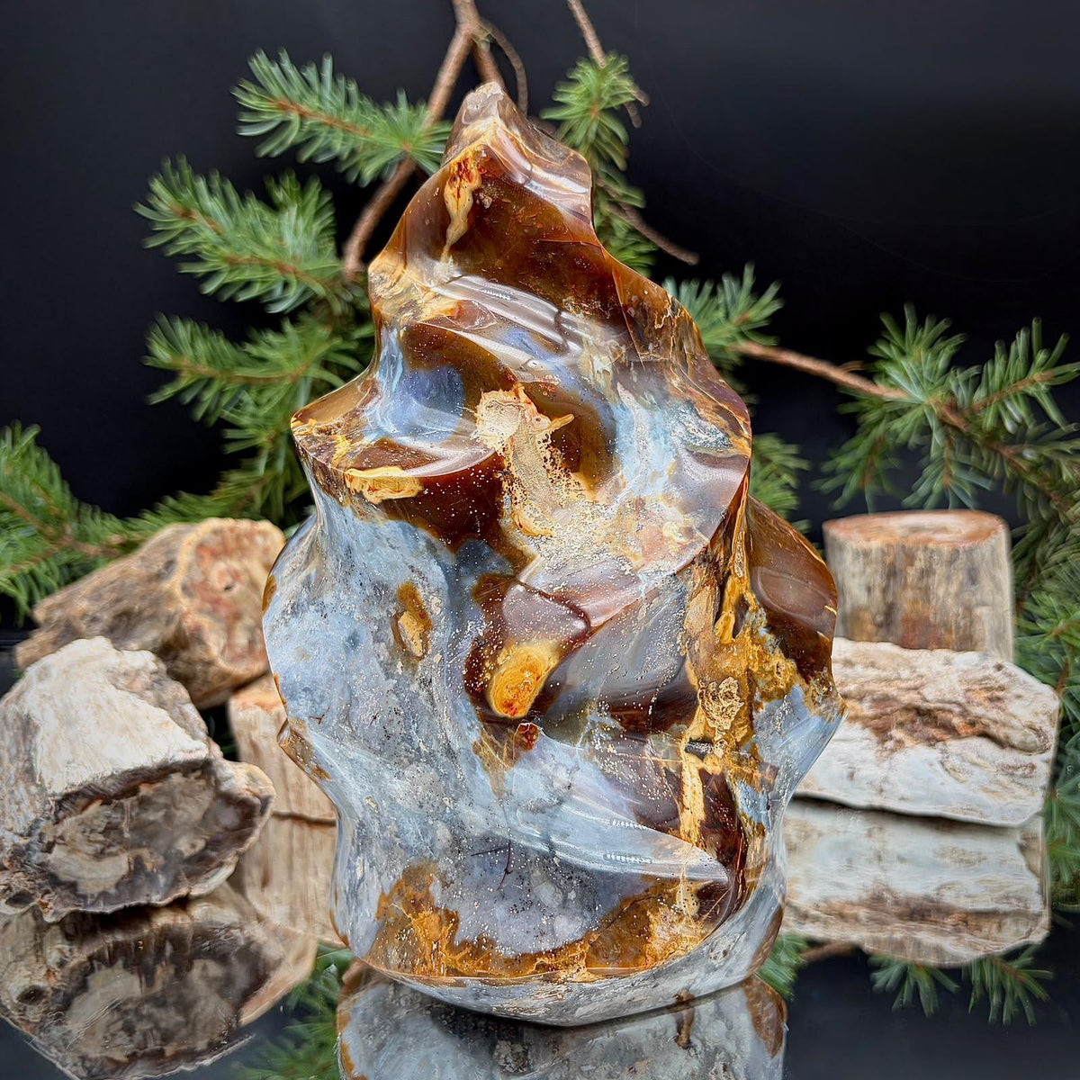 Large Agate Crystal Flame | 2.44kg