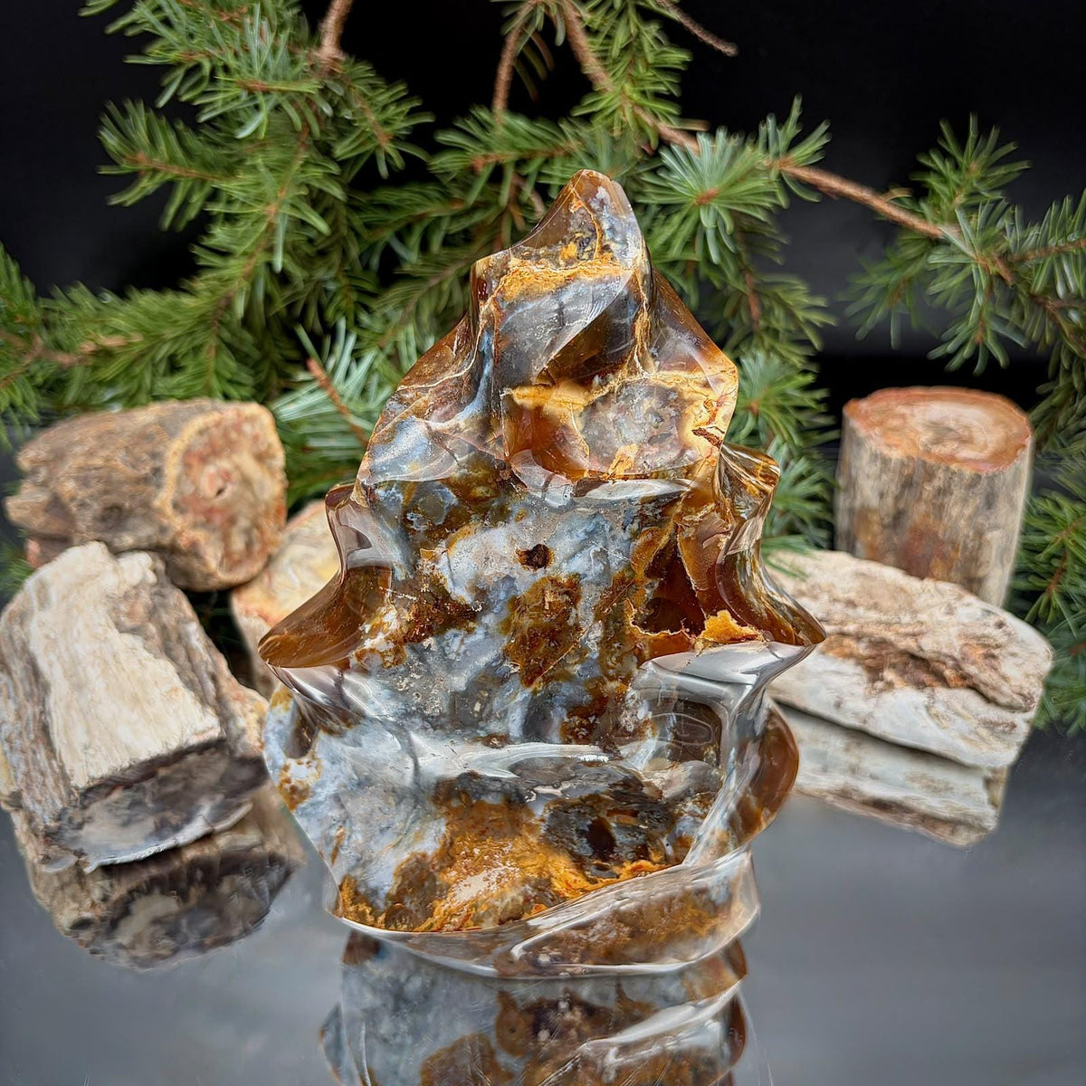 Large Agate Crystal Flame | 2.44kg