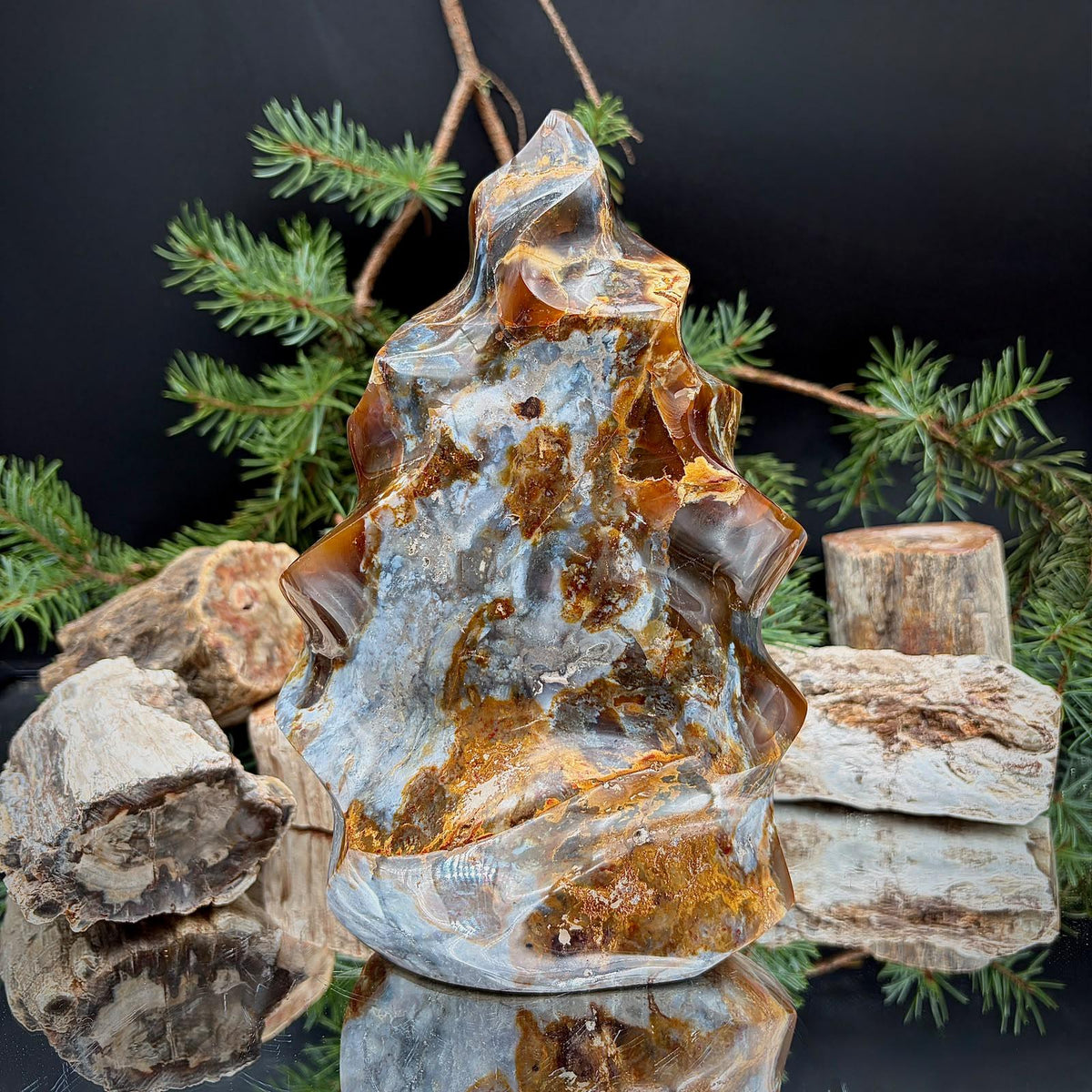 Large Agate Crystal Flame | 2.44kg