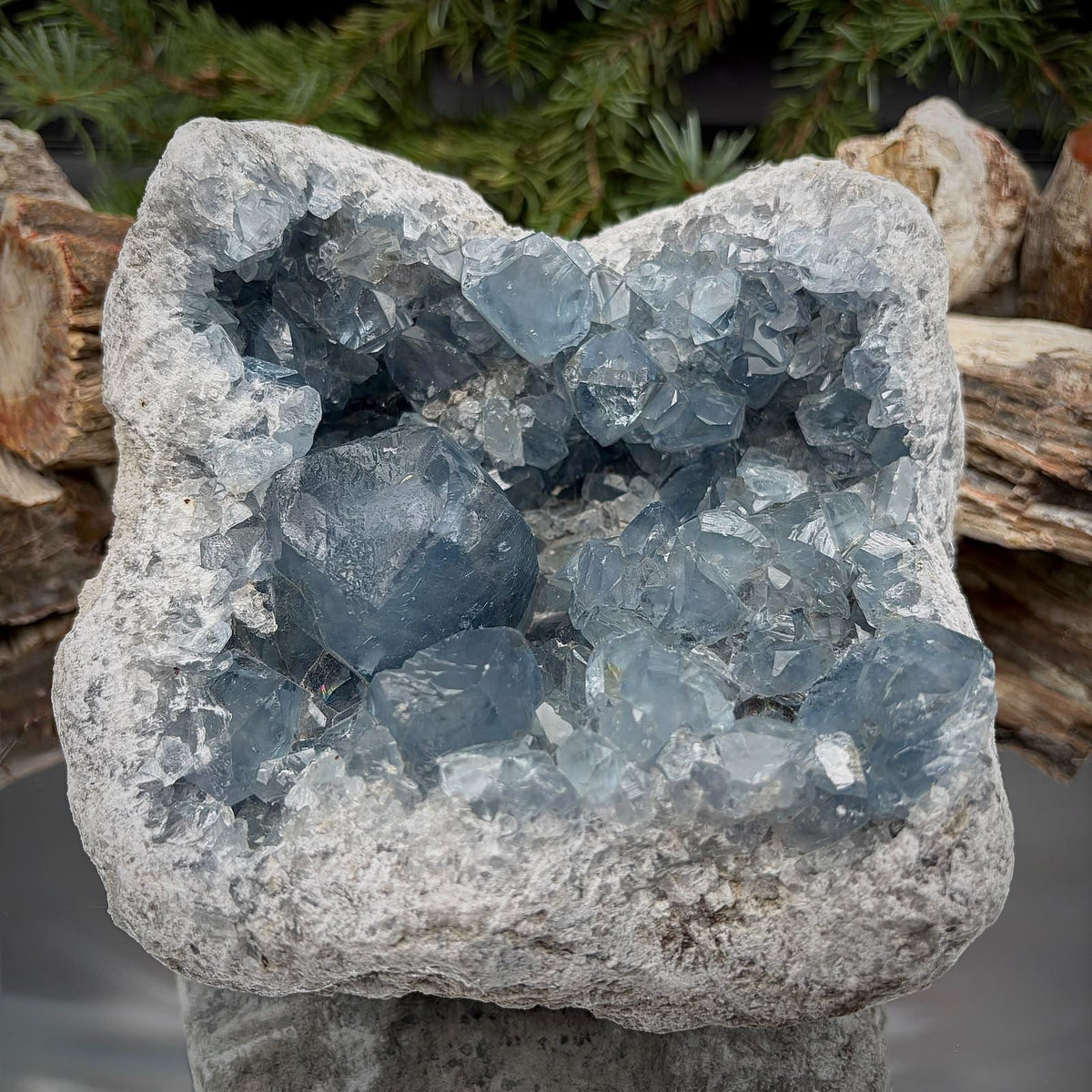 Celestite Geode Crystal Cluster | Large 3.79kg Blue Celestine | #45