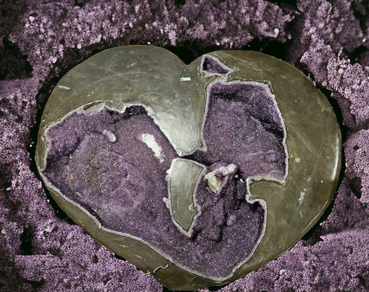 Huge giant amethyst crystal heart 