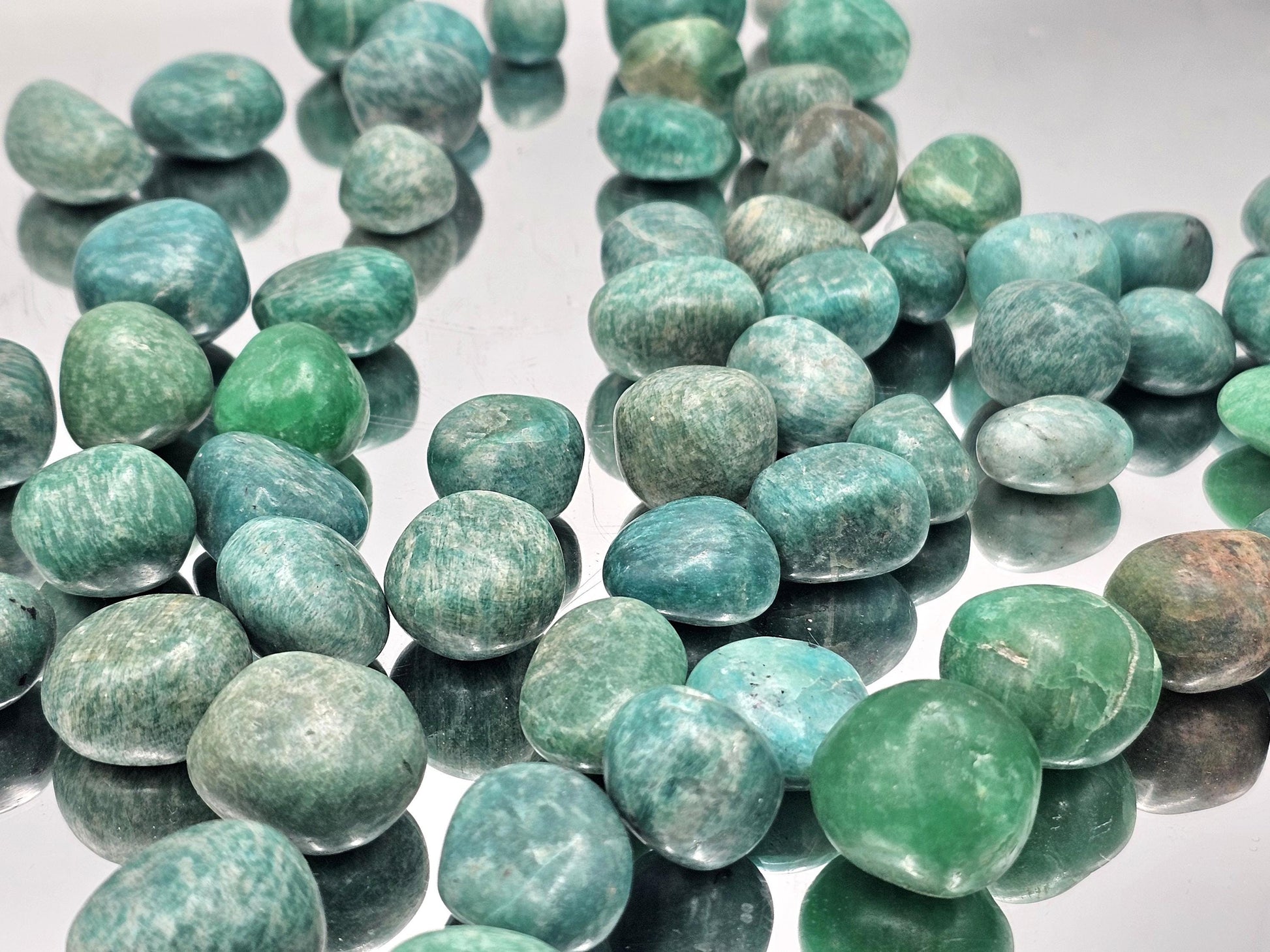Amazonite tumblestone with excellent finish.