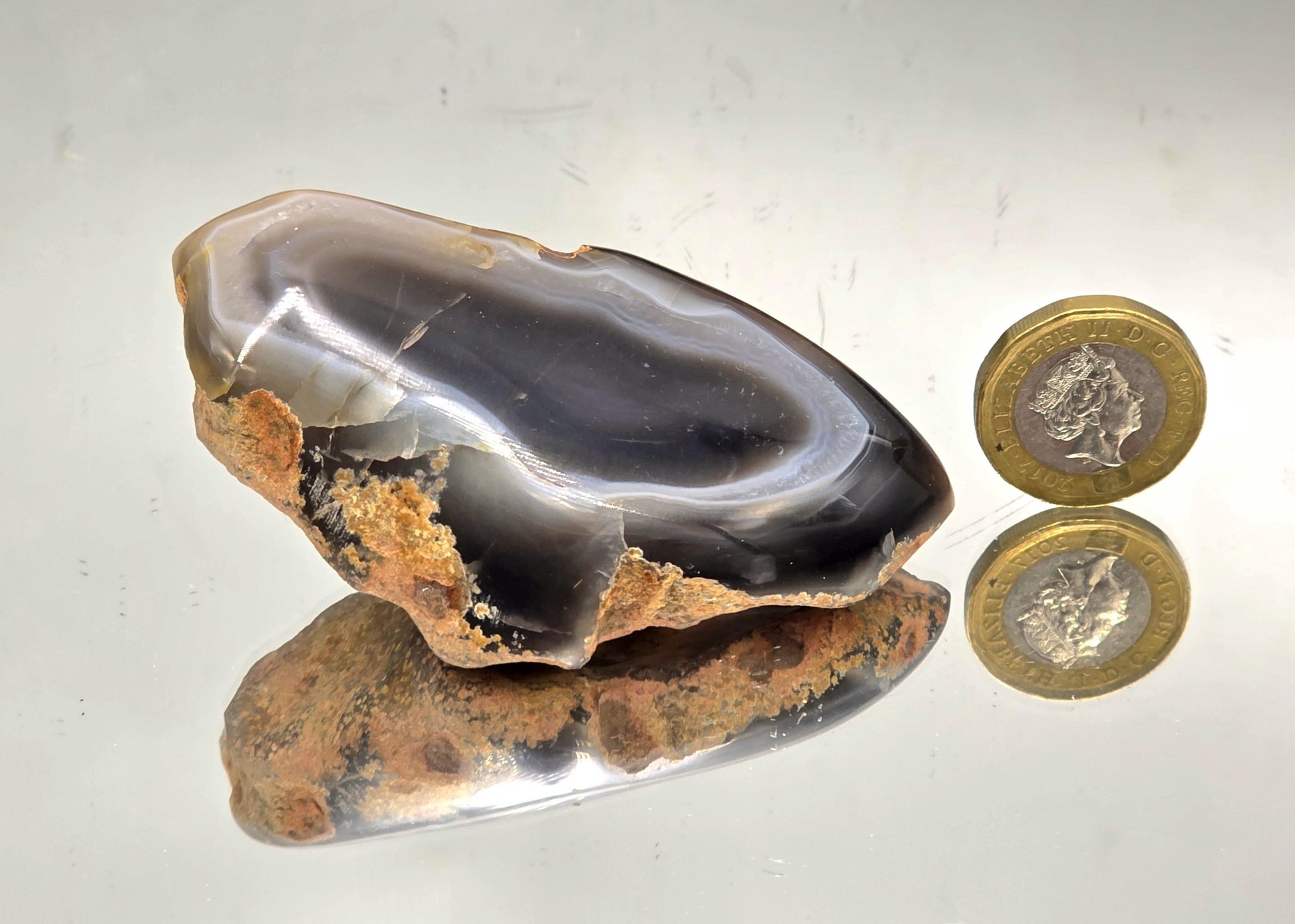 The Malawi Agate Collection - Black Malawi agate crystal