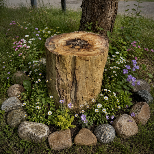 Natural Petrified Fossil Wood Stump / Garden Stool - 127kg