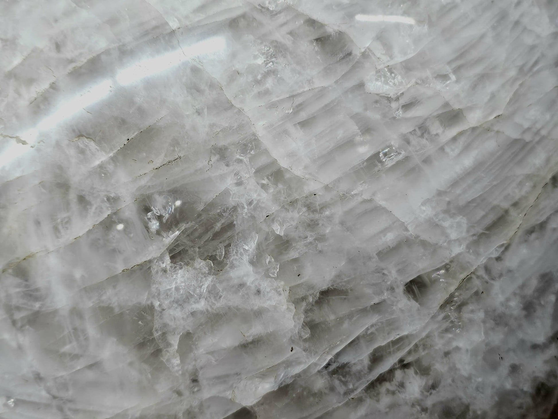 Elegant 128kg quartz crystal sphere displayed as a centerpiece for home décor.