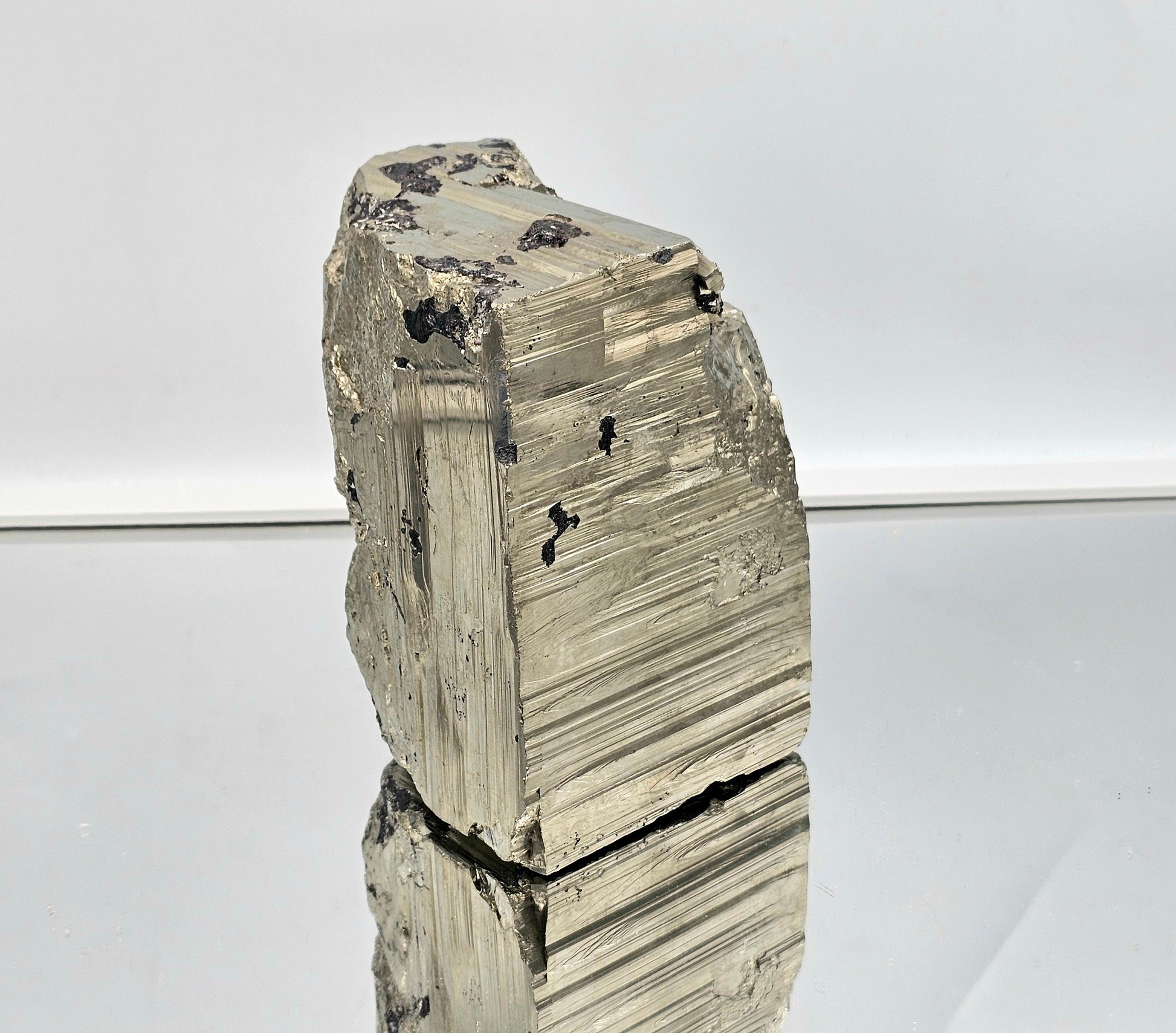 Exceptional High Grade Natural Peruvian Pyrite Crystal Cube 
