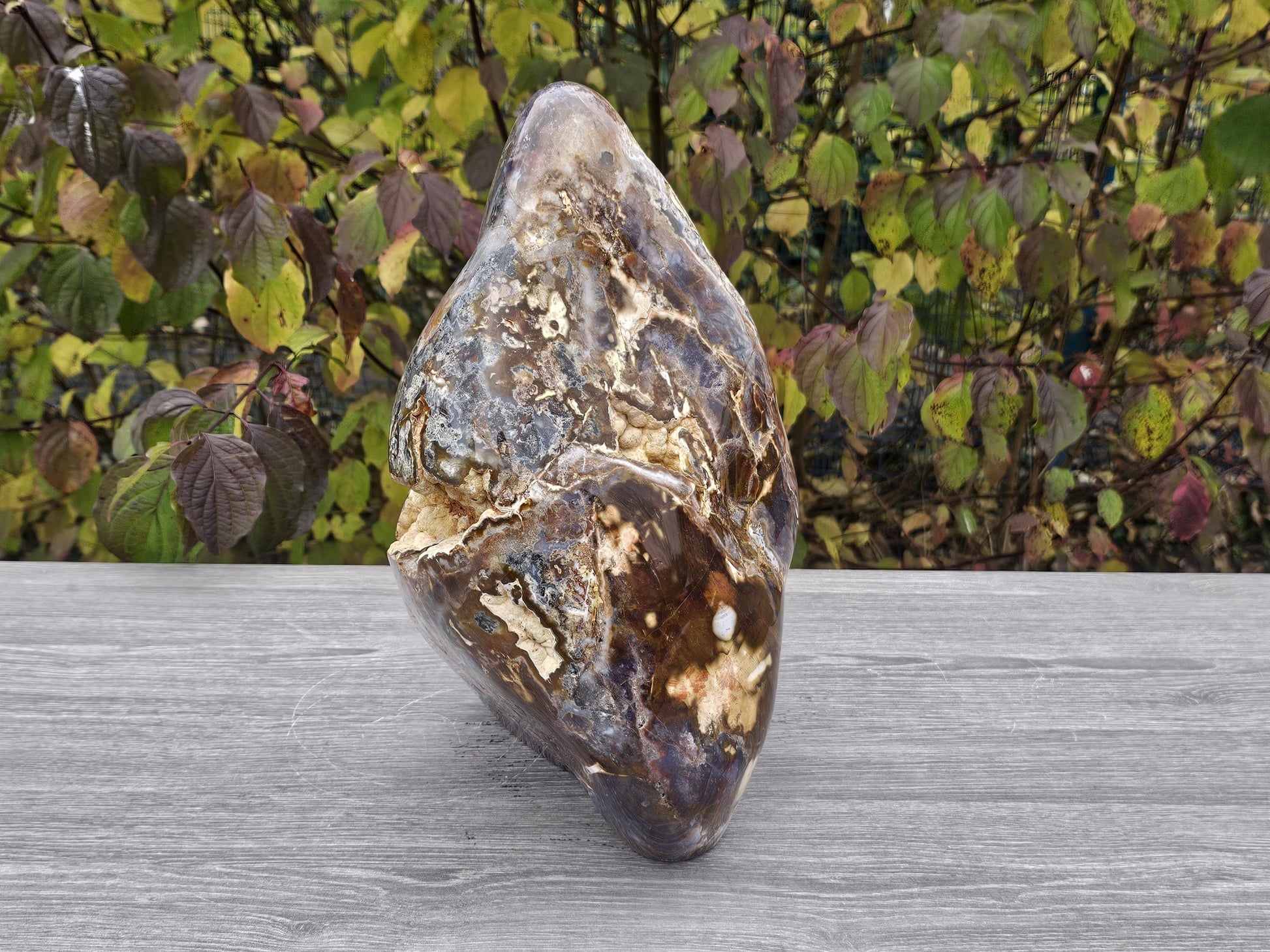 Freestanding Violet Agate crystal with natural purple tones