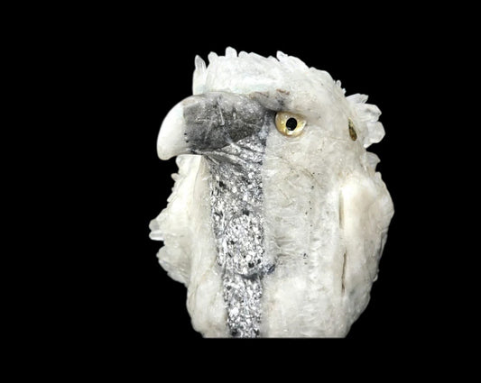 Large Quartz Crystal Eagle #4 | Hand-Carved in Peru | Natural Quartz | Crystal Sculpture | Unique Gift