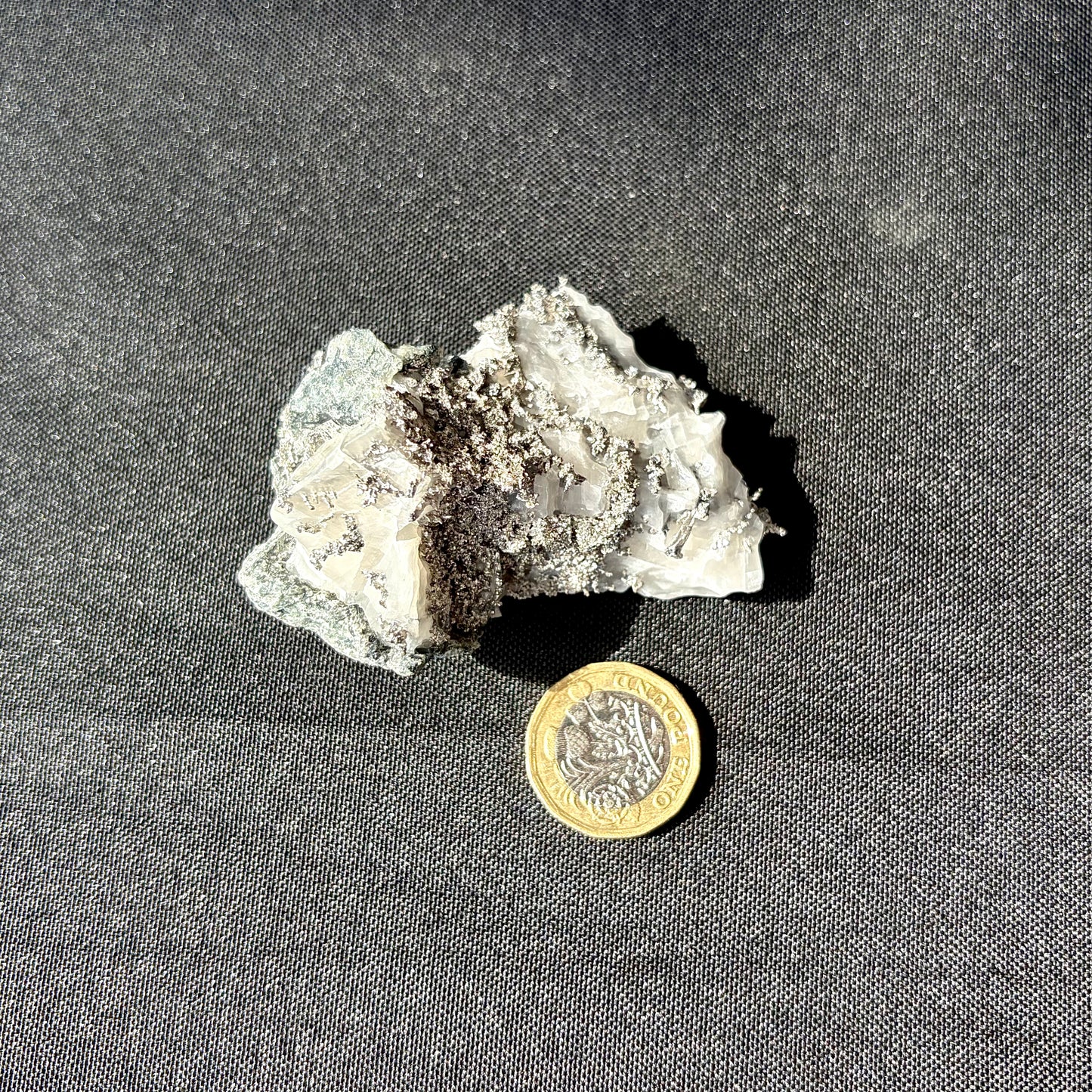 Natural Native Silver on Calcite Matrix | Collectors Mineral Specimen (B1 #6)