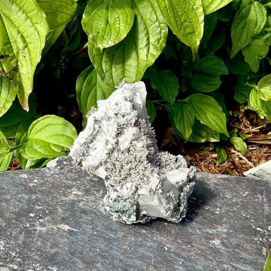 Natural Native Silver on Calcite Matrix | Collectors Mineral Specimen (B1 #6)