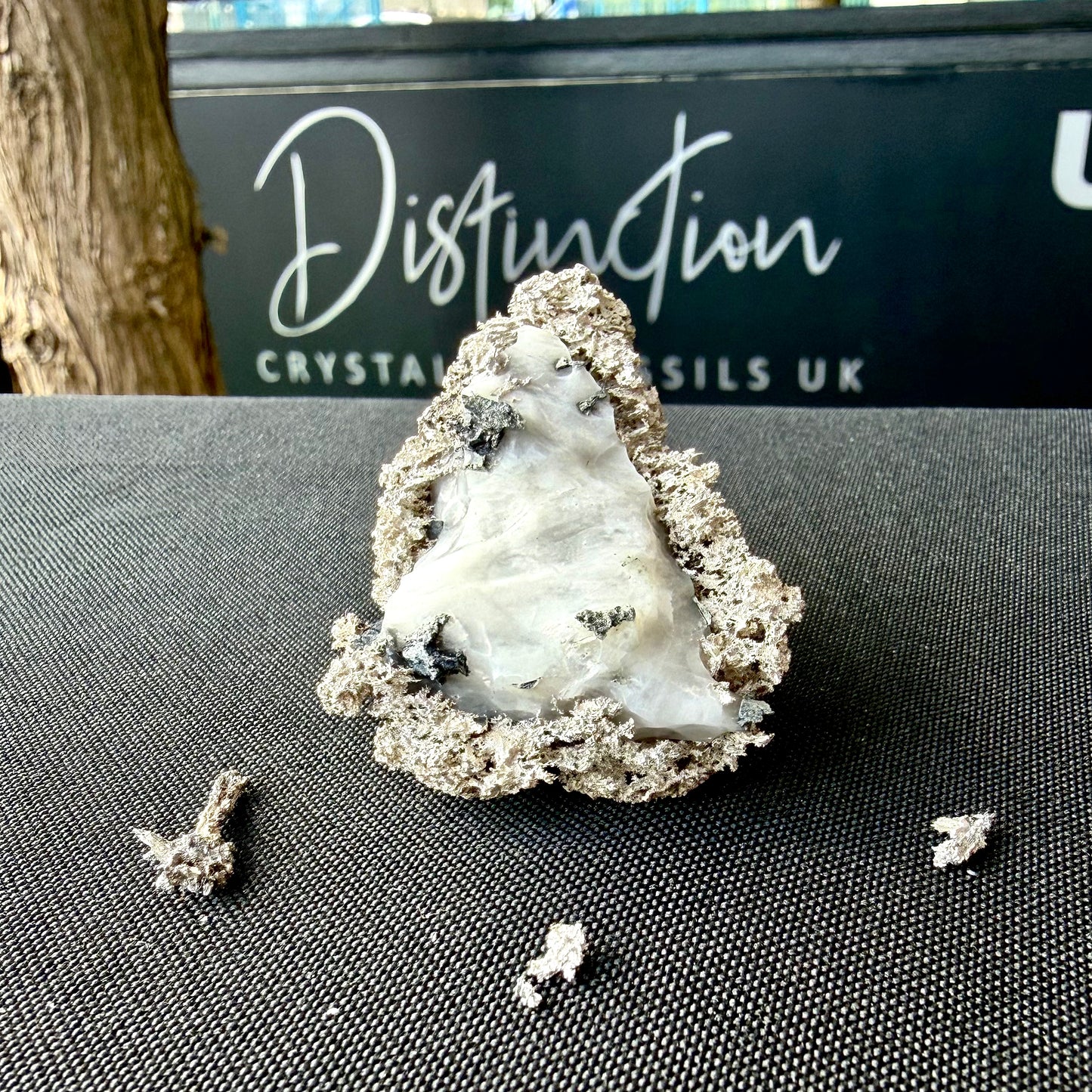 Natural Native Silver on Calcite Matrix | Collectors Mineral Specimen (B1 #7)