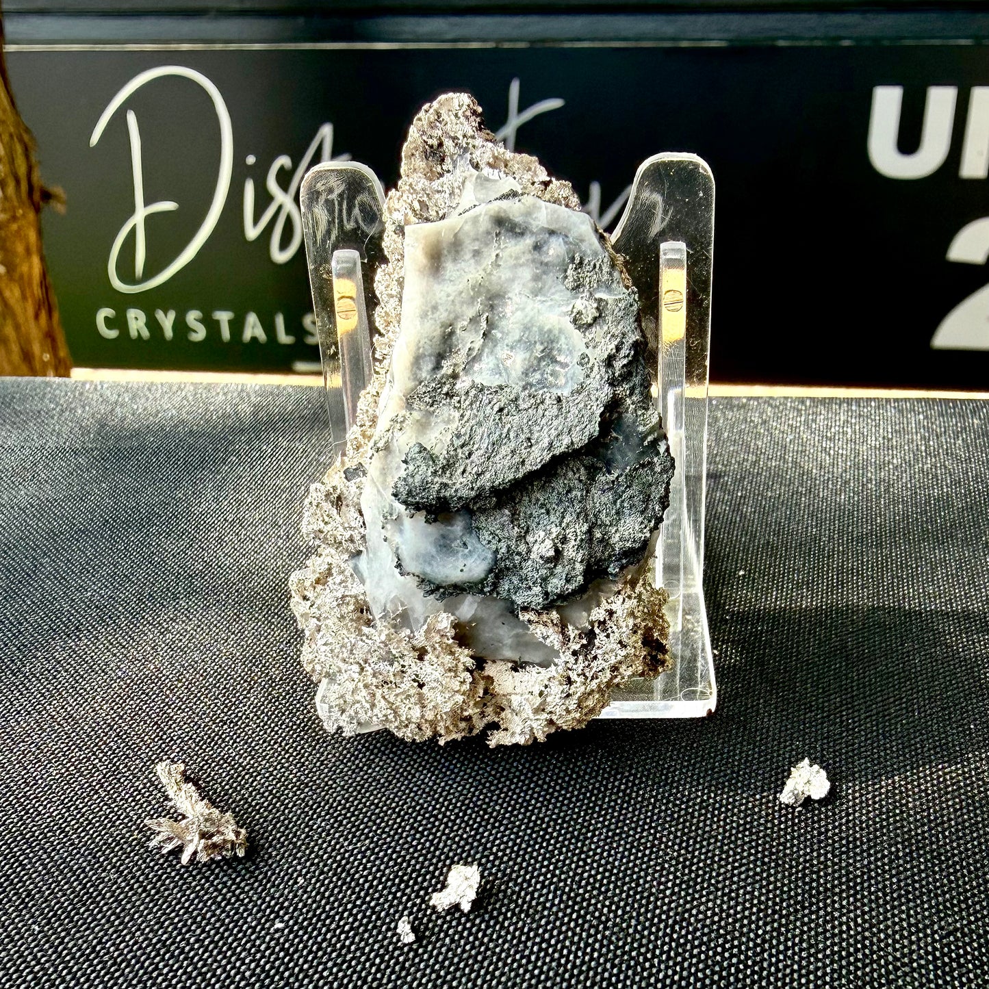 Natural Native Silver on Calcite Matrix | Collectors Mineral Specimen (B1 #7)