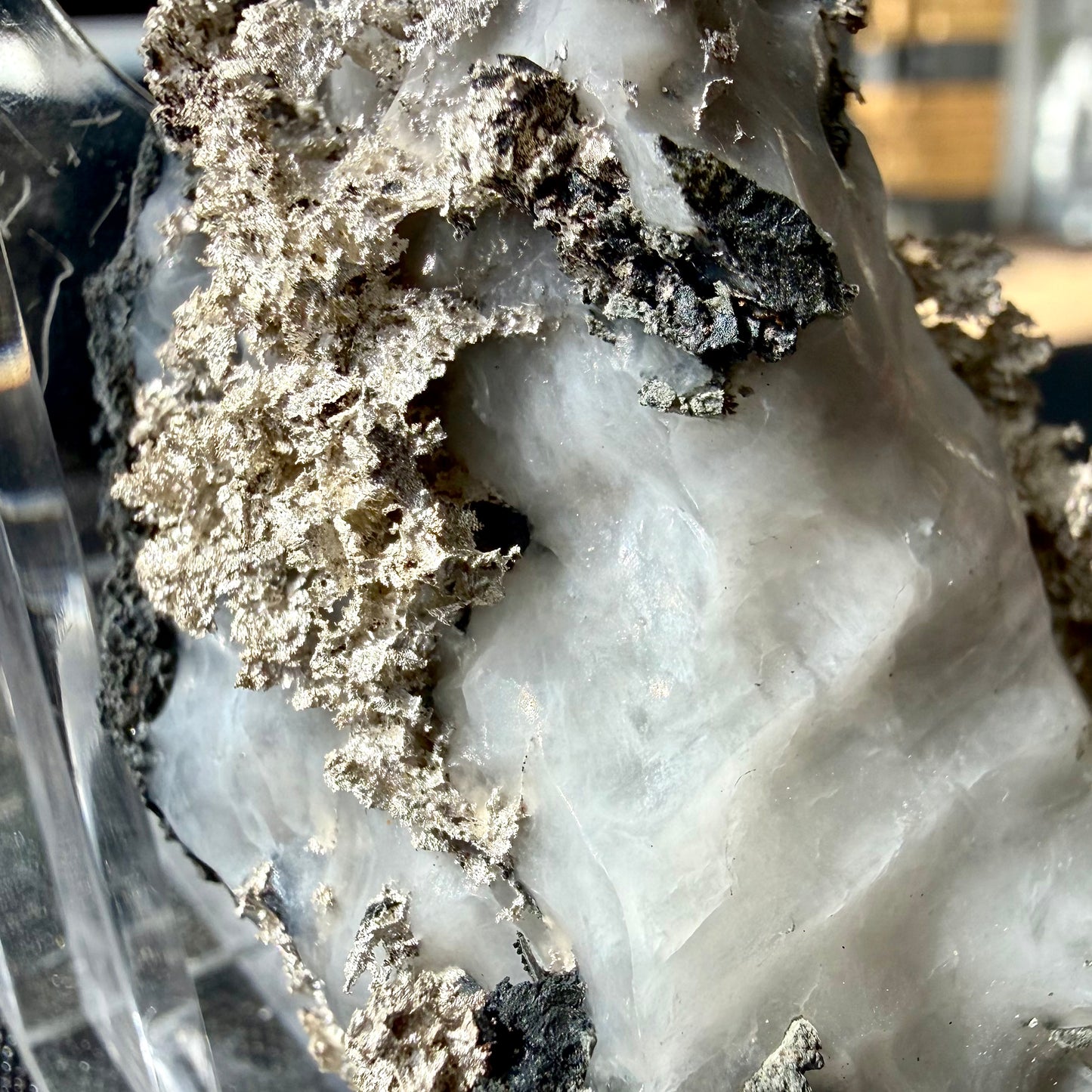 Natural Native Silver on Calcite Matrix | Collectors Mineral Specimen (B1 #7)
