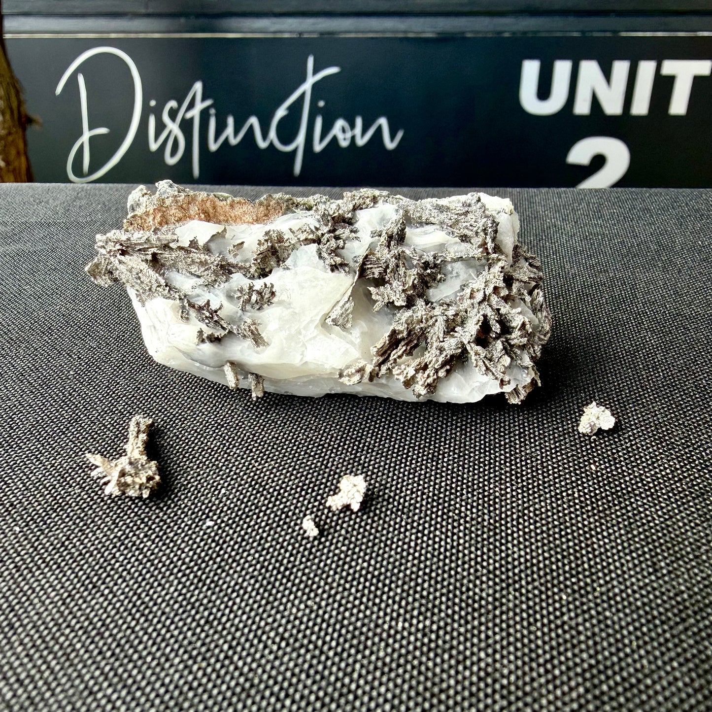 Natural Native Silver on Calcite Matrix | Collectors Mineral Specimen (B1 #8)