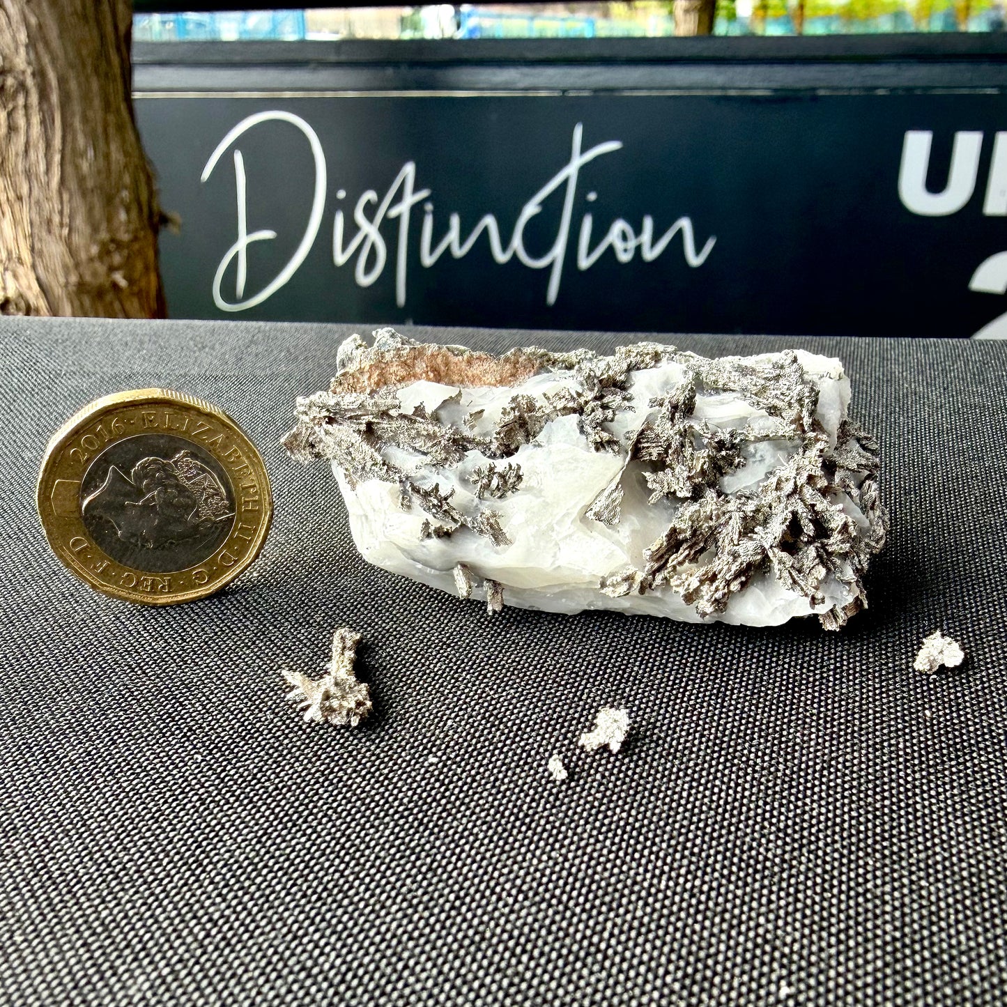 Natural Native Silver on Calcite Matrix | Collectors Mineral Specimen (B1 #8)