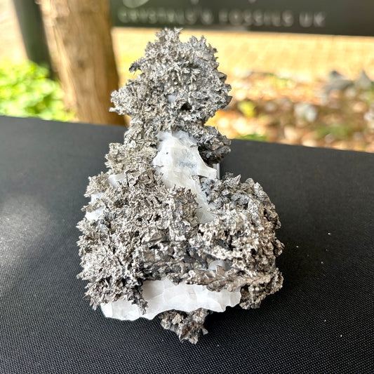 Natural Native Silver on Calcite Matrix | Collectors Mineral Specimen (B2 #1)