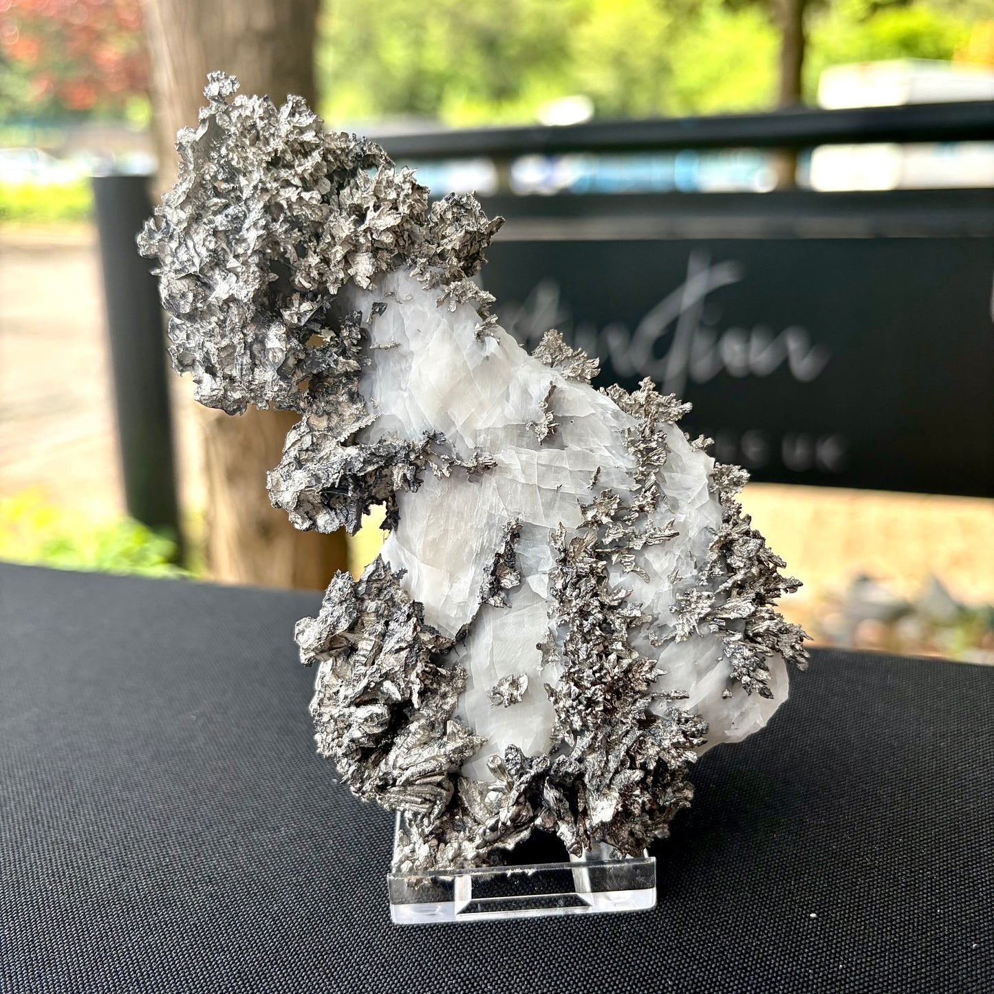 Natural Native Silver on Calcite Matrix | Collectors Mineral Specimen (B2 #1)