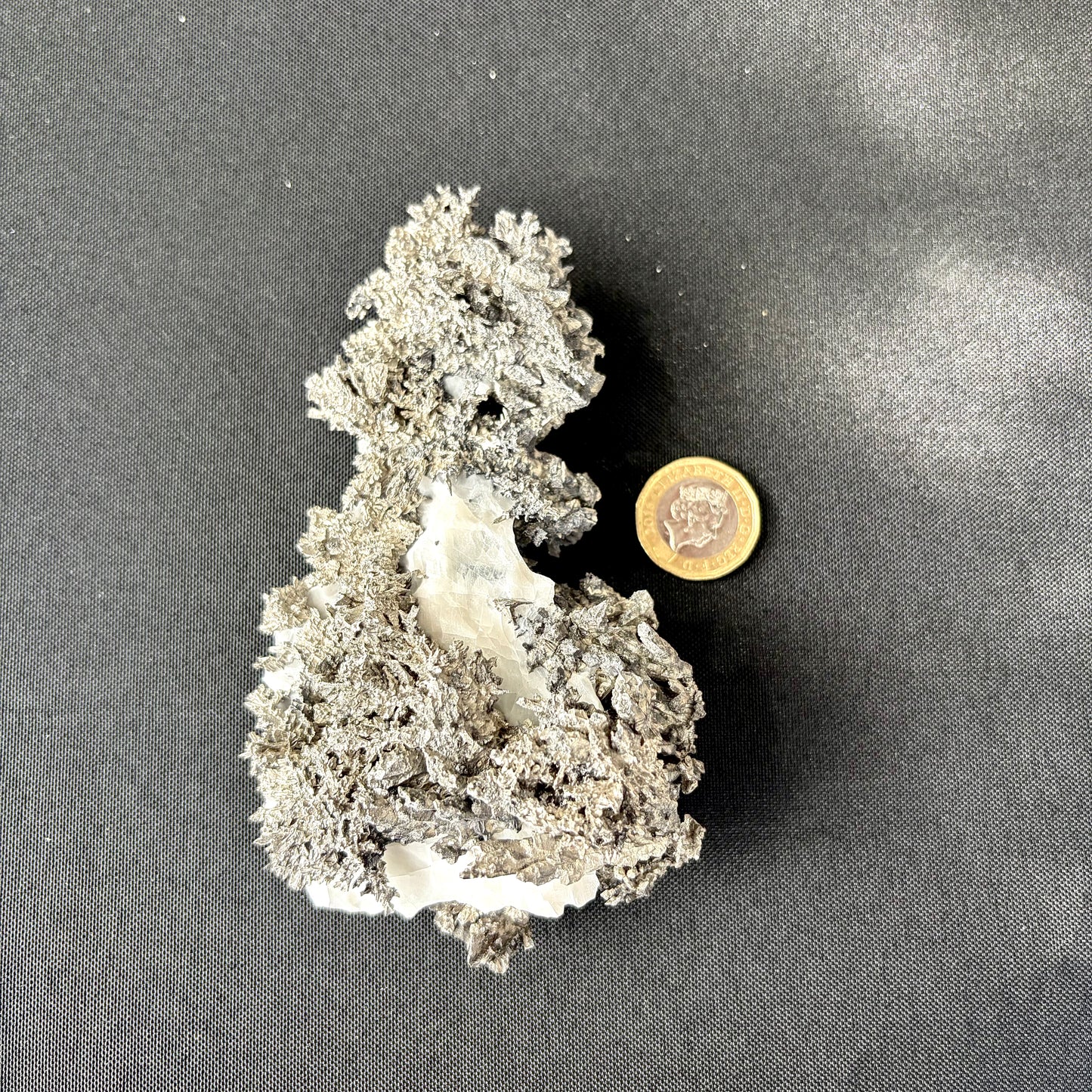 Natural Native Silver on Calcite Matrix | Collectors Mineral Specimen (B2 #1)
