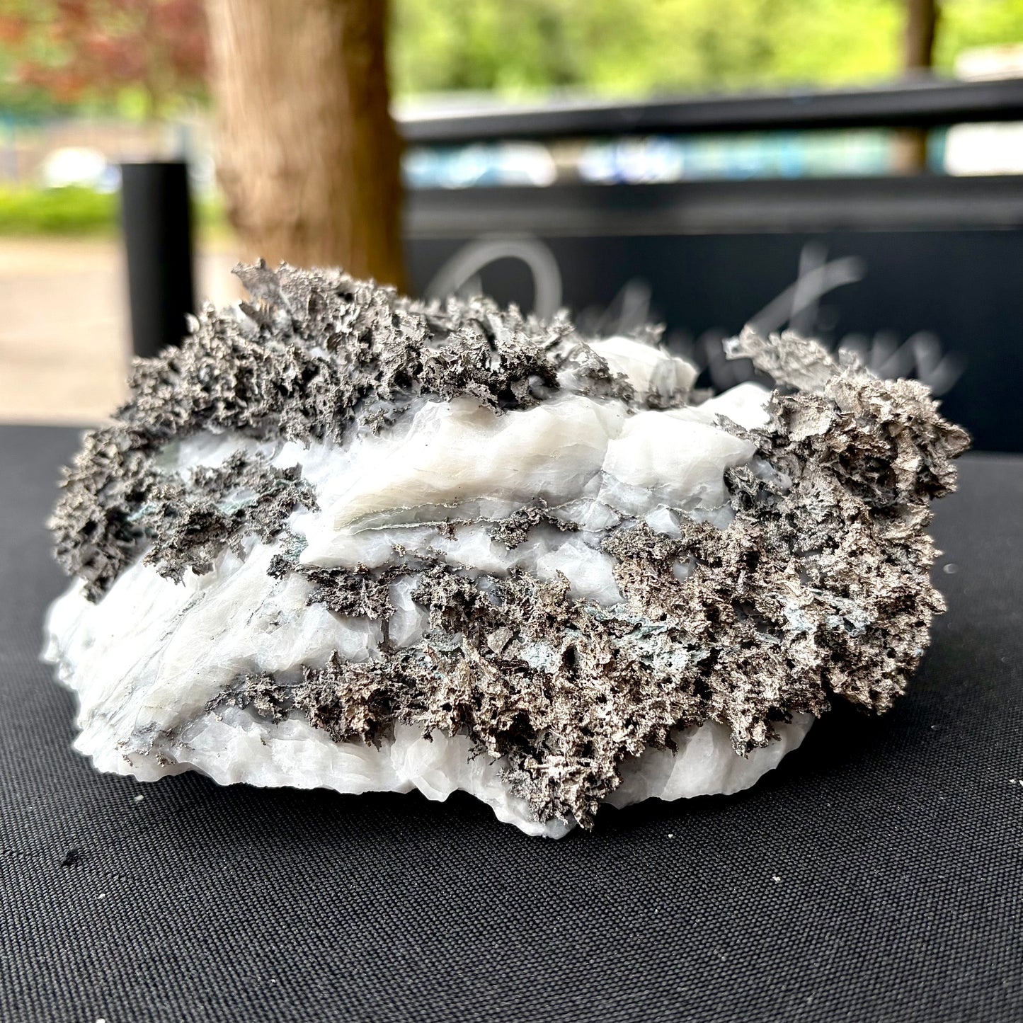 Natural Native Silver on Calcite Matrix | Collectors Mineral Specimen (B4 #1)