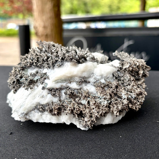 Natural Native Silver on Calcite Matrix | Collectors Mineral Specimen (B4 #1)