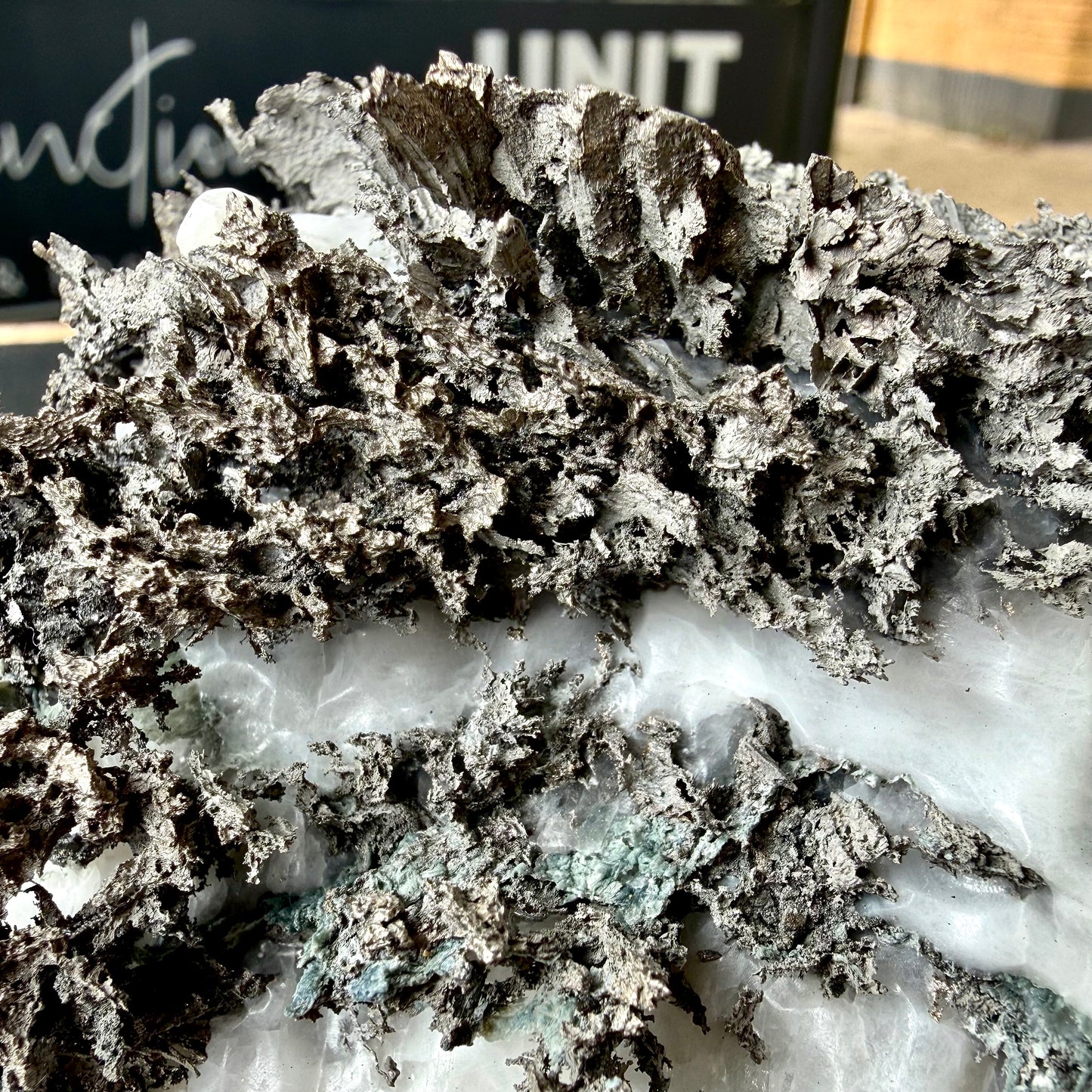 Natural Native Silver on Calcite Matrix | Collectors Mineral Specimen (B4 #1)