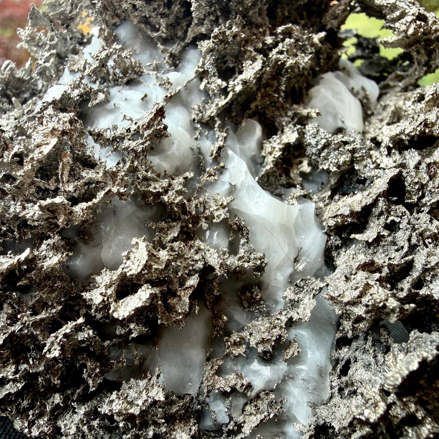 Natural Native Silver on Calcite Matrix | Collectors Mineral Specimen (B4 #2)