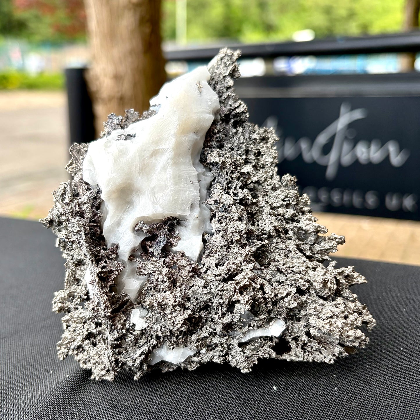 Natural Native Silver on Calcite Matrix | Collectors Mineral Specimen (B4 #2)
