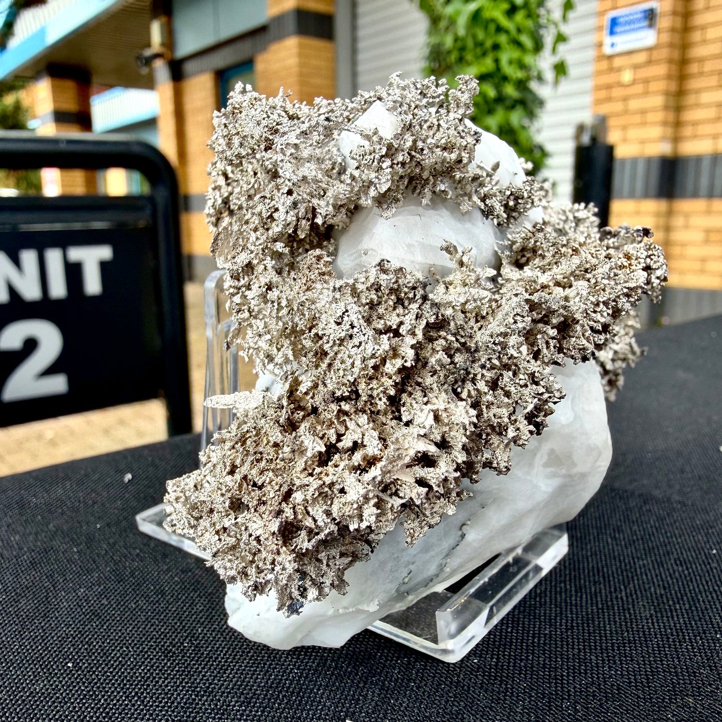 Natural Native Silver on Calcite Matrix | Collectors Mineral Specimen (B5 #1)