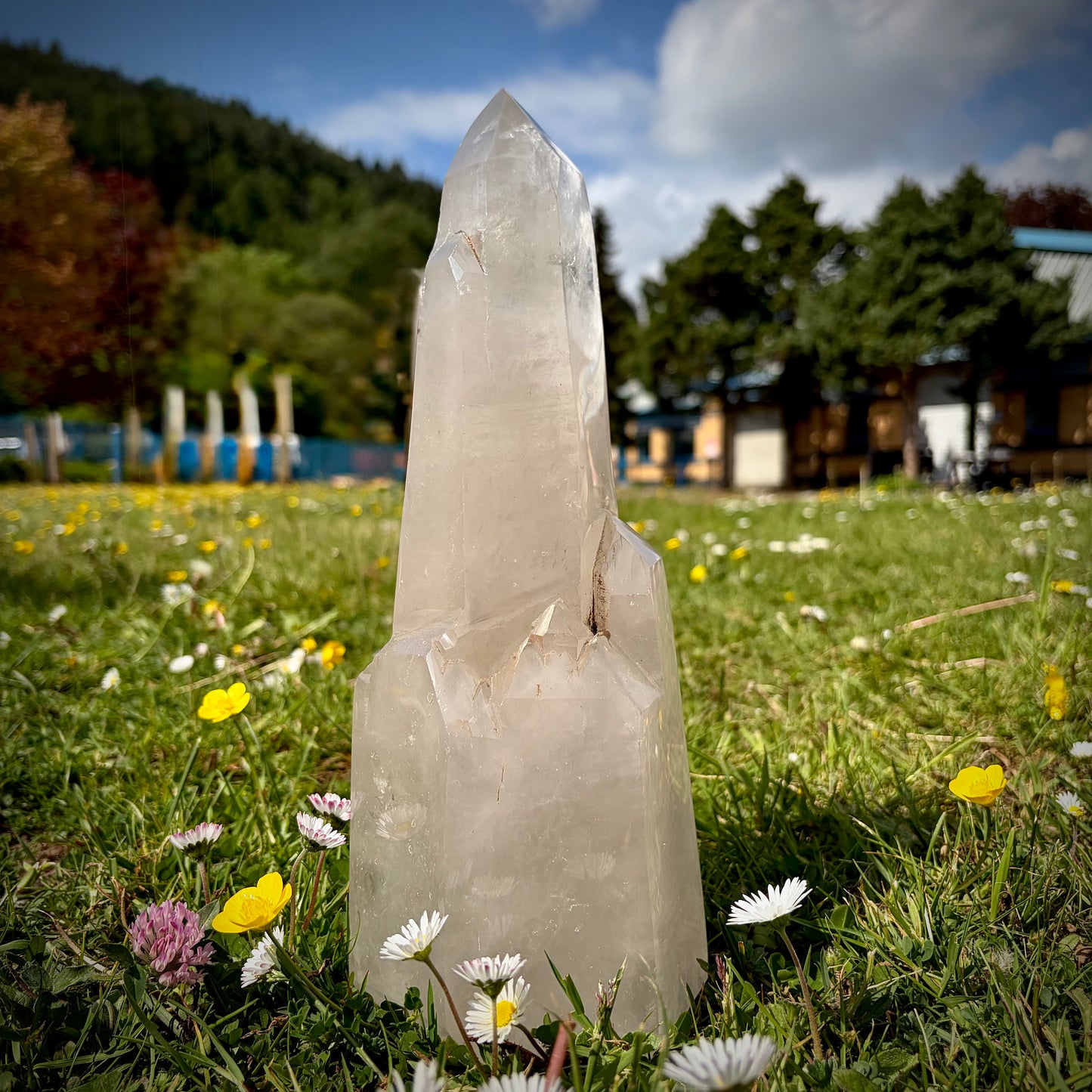 XL Polished Clear Quartz Tower | Statement Crystal Obelisk
