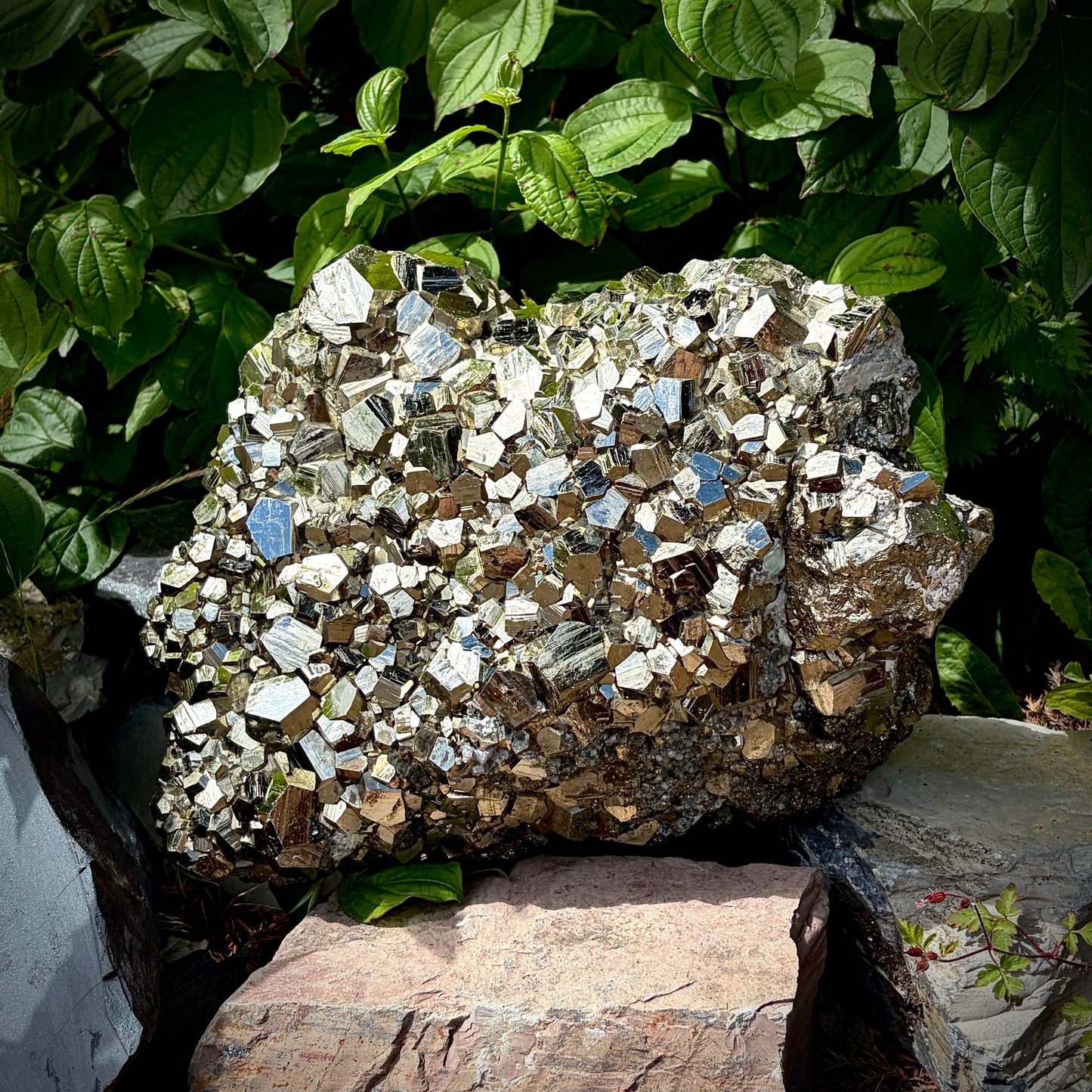 XXL Peruvian Pyrite Crystal Cluster | Fool's Gold Mineral | Interior Design Piece | 21kg