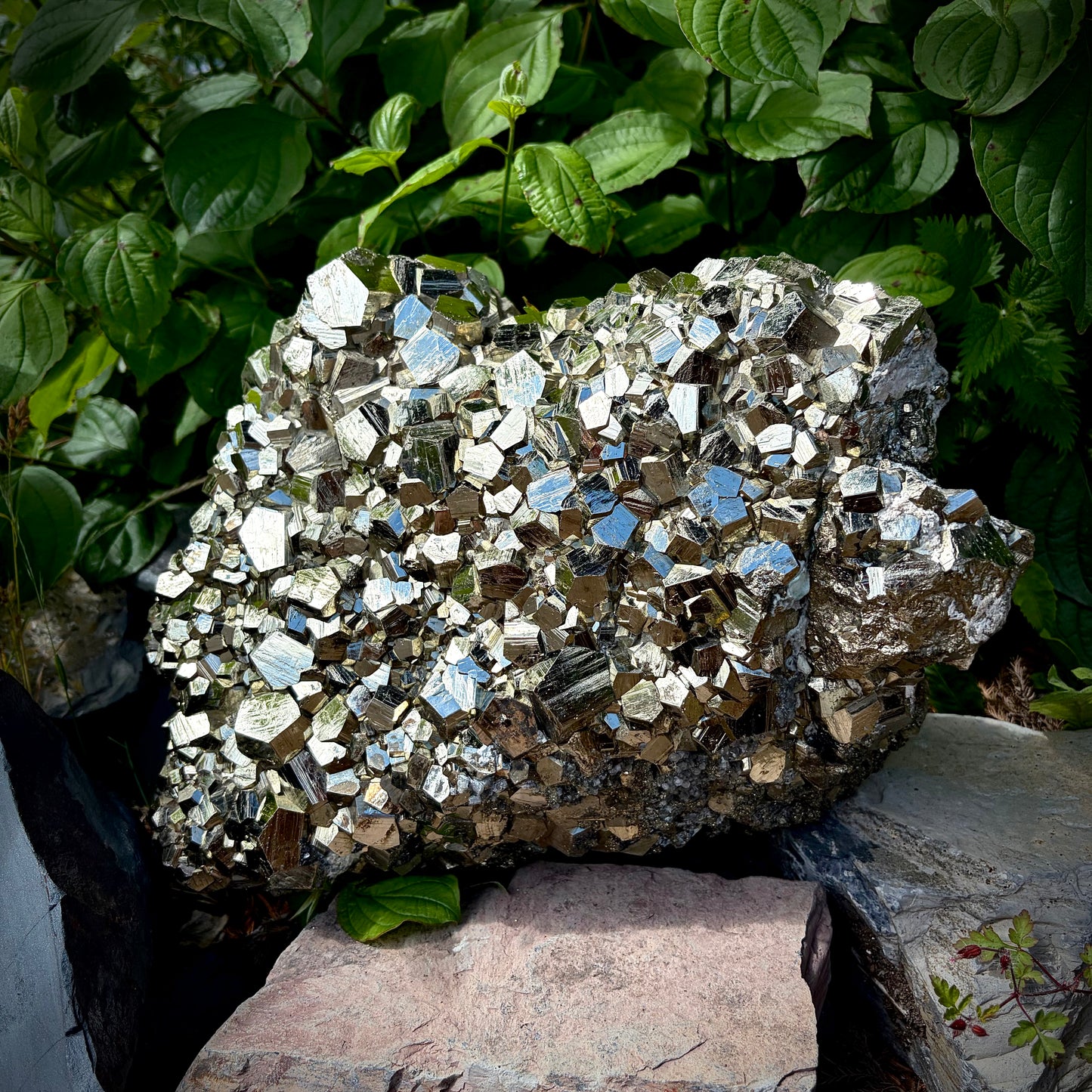 XXL Peruvian Pyrite Crystal Cluster | Fool's Gold Mineral | Interior Design Piece | 21kg