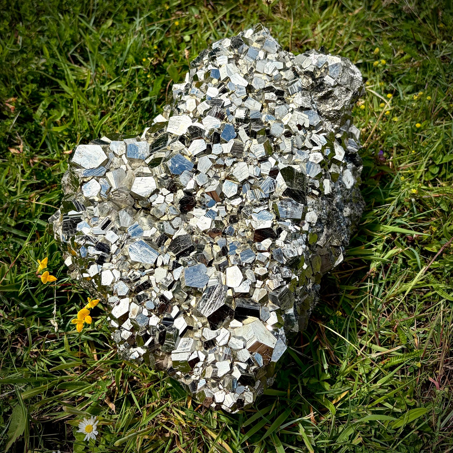 XXL Peruvian Pyrite Crystal Cluster | Fool's Gold Mineral | Interior Design Piece | 21kg