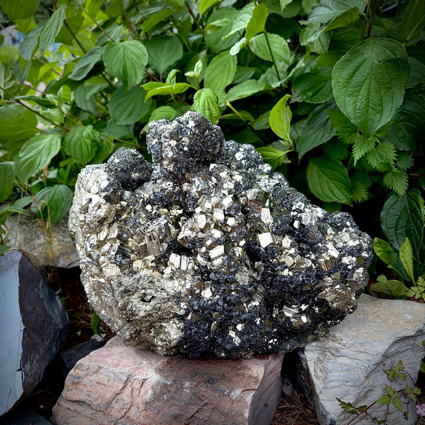 XXL Peruvian Pyrite Crystal Cluster | Fool's Gold Mineral | Interior Design Piece | 30KG