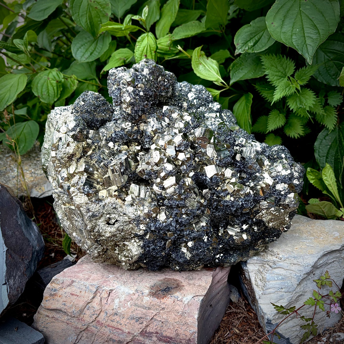 XXL Peruvian Pyrite Crystal Cluster | Fool's Gold Mineral | Interior Design Piece | 30KG