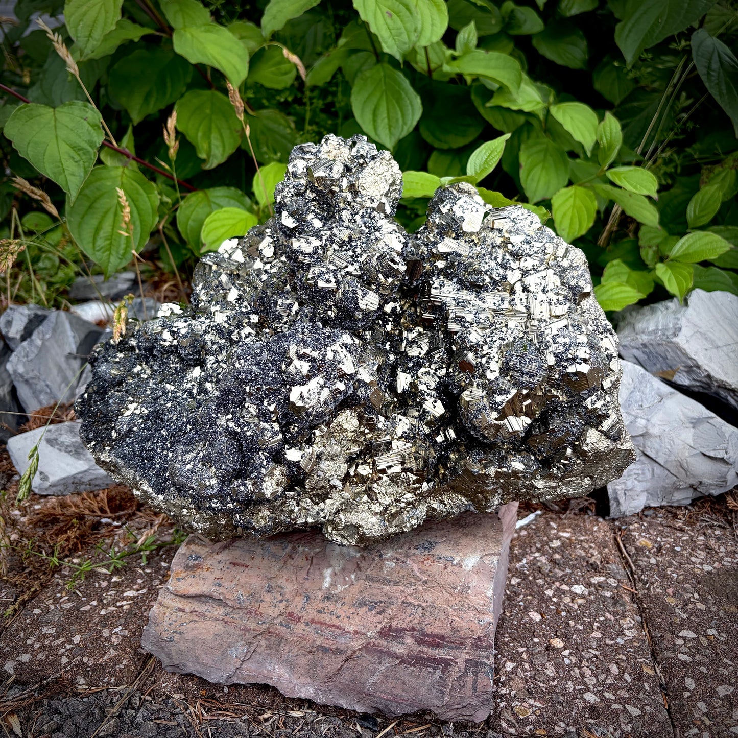 XXL Peruvian Pyrite Crystal Cluster | Fool's Gold Mineral | Interior Design Piece | 30KG
