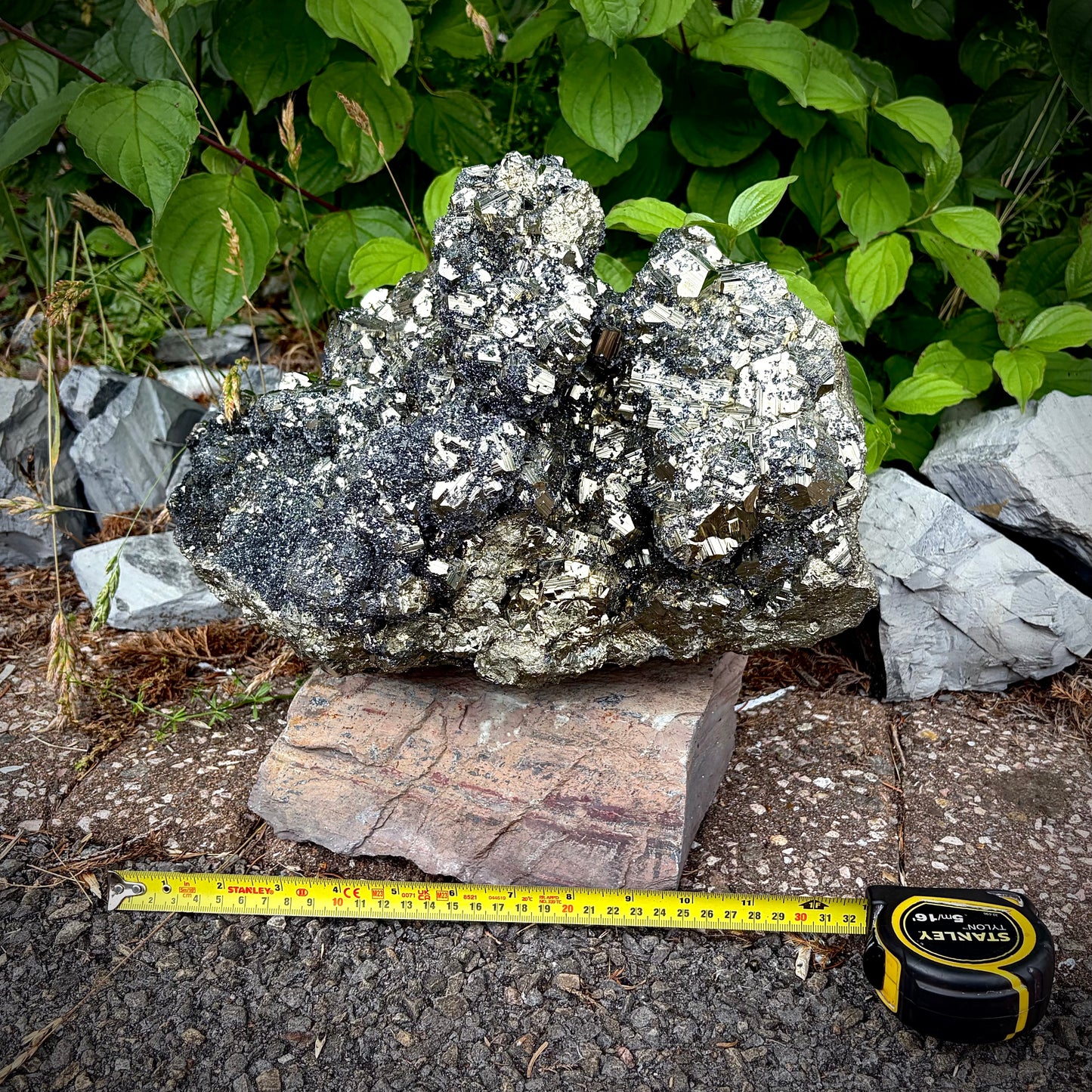 XXL Peruvian Pyrite Crystal Cluster | Fool's Gold Mineral | Interior Design Piece | 30KG