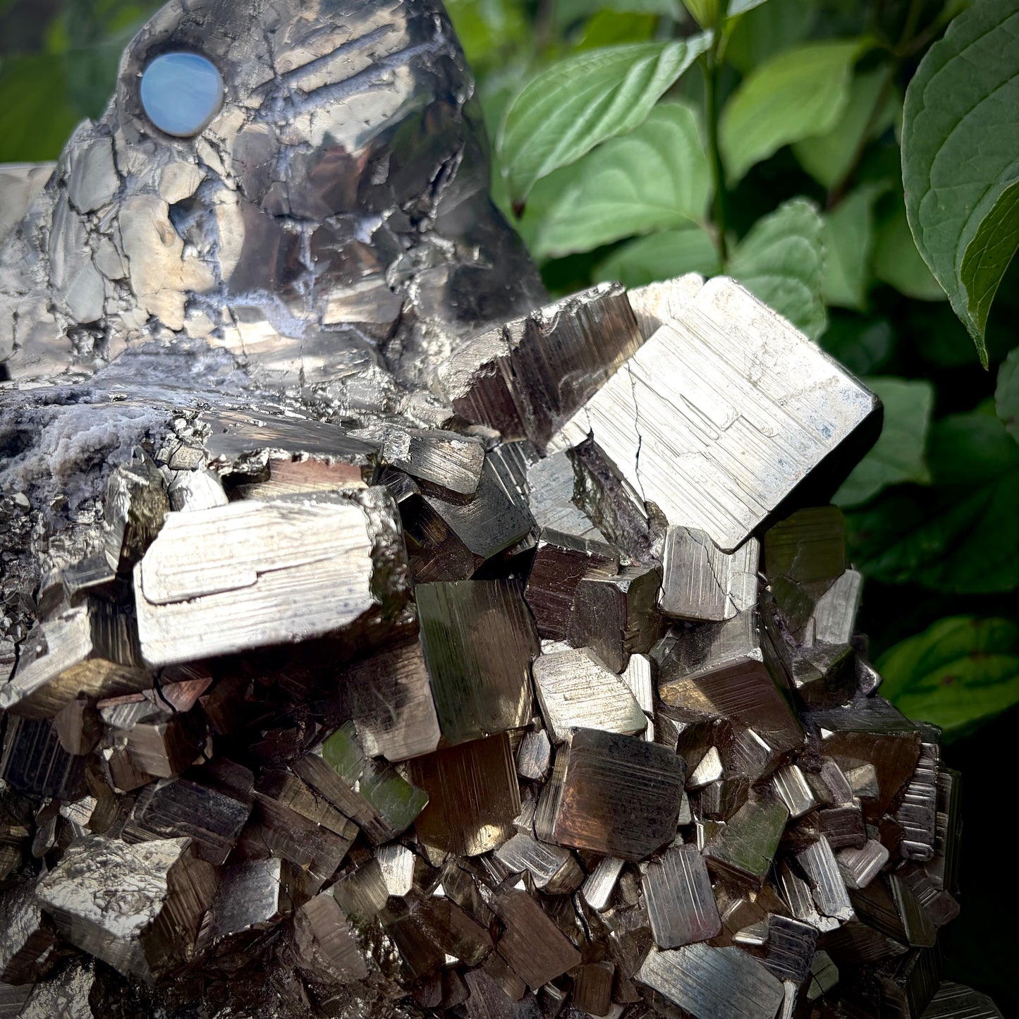 XXL Hand-Carved Pyrite & Quartz Iguana / Lizard Crystal Sculpture | Interior Design Piece | 18.95KG