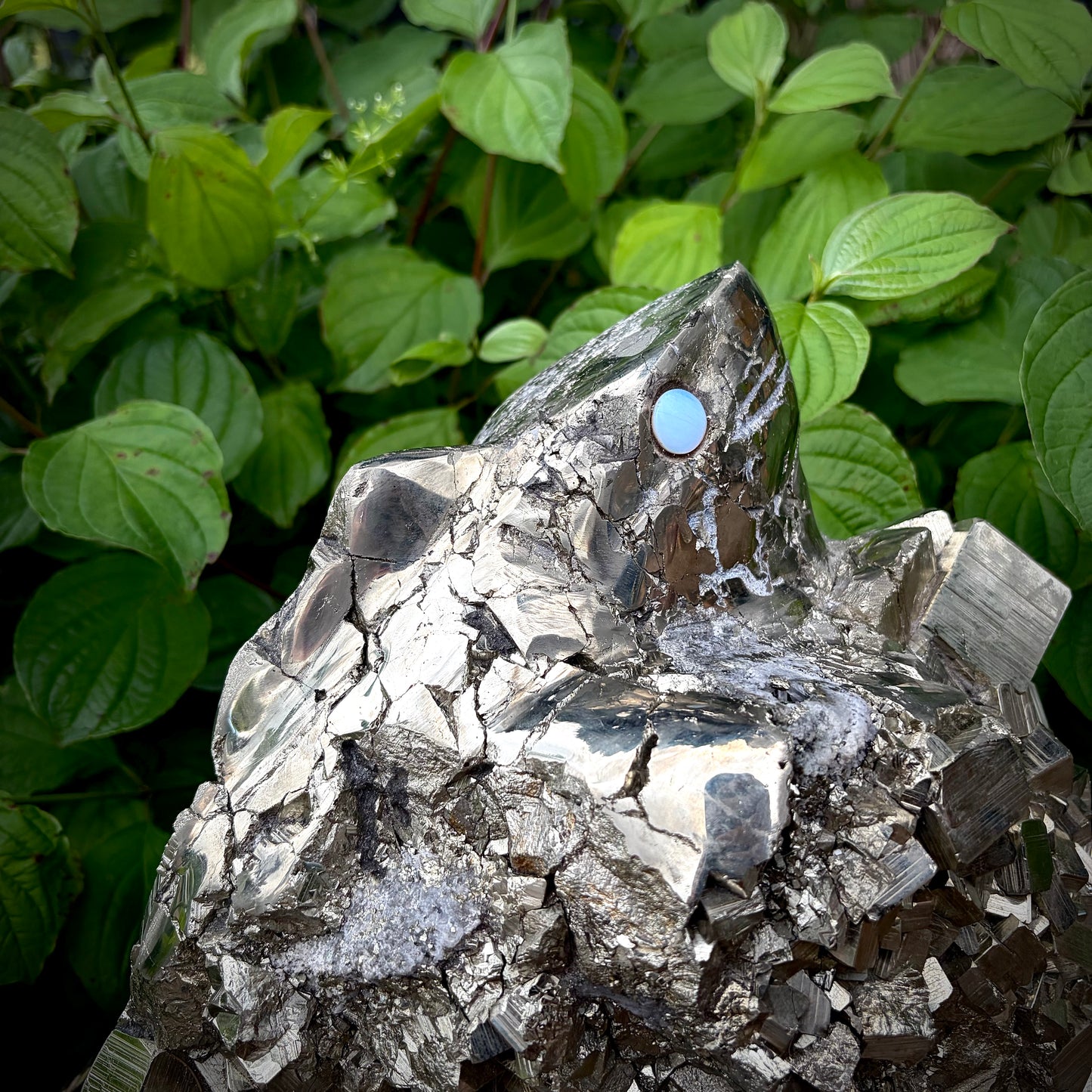 XXL Hand-Carved Pyrite & Quartz Iguana / Lizard Crystal Sculpture | Interior Design Piece | 18.95KG