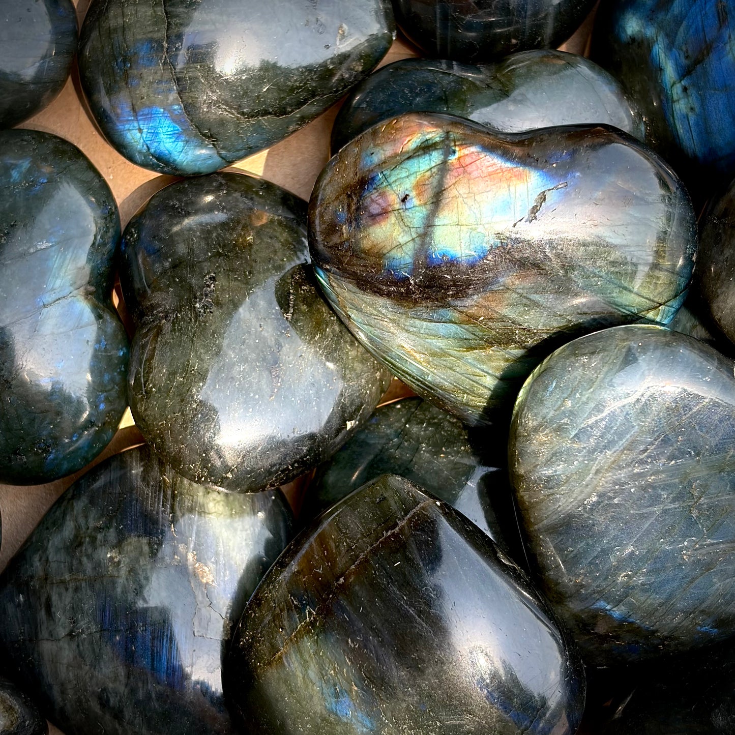 Labradorite Crystal Hearts 5-6 cm | Intuitive Collective Selection