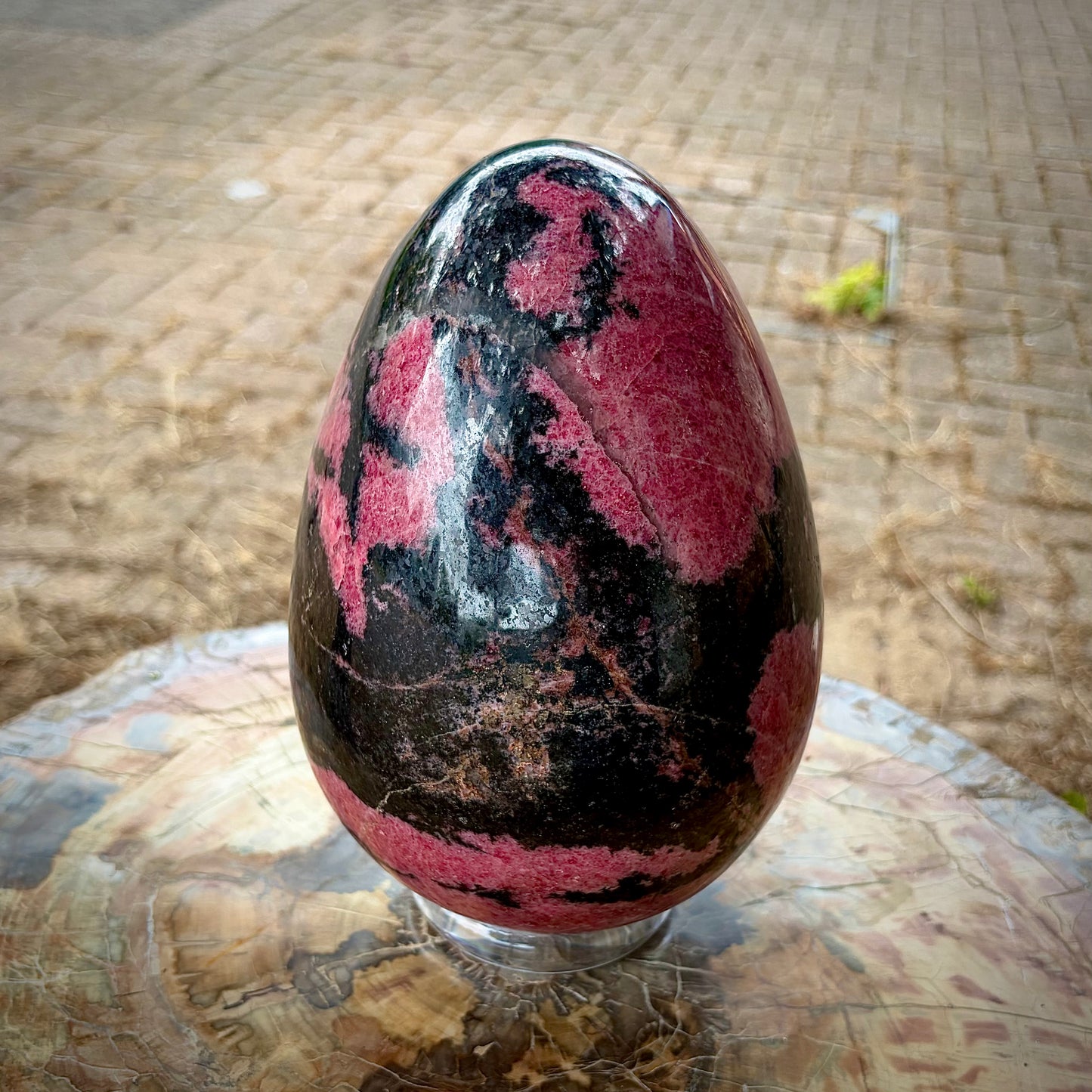 Large Rhodonite Polished Crystal Egg | 7KG