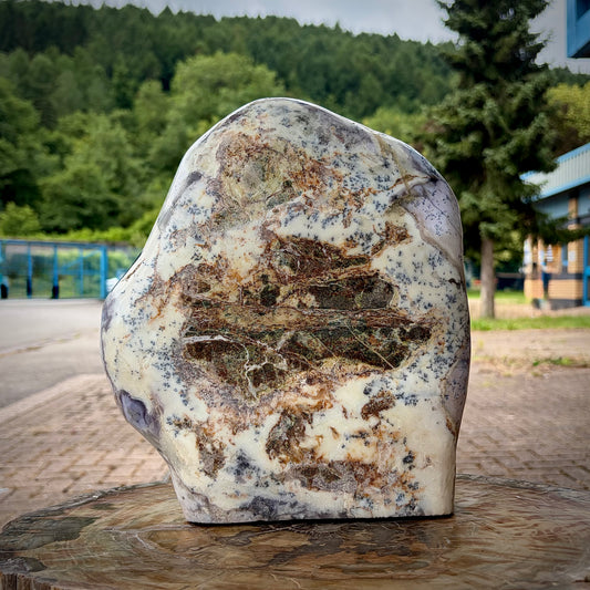 XL Polished Violet Dendritic Opal Merlinite Freeform Crystal | 10.2KG