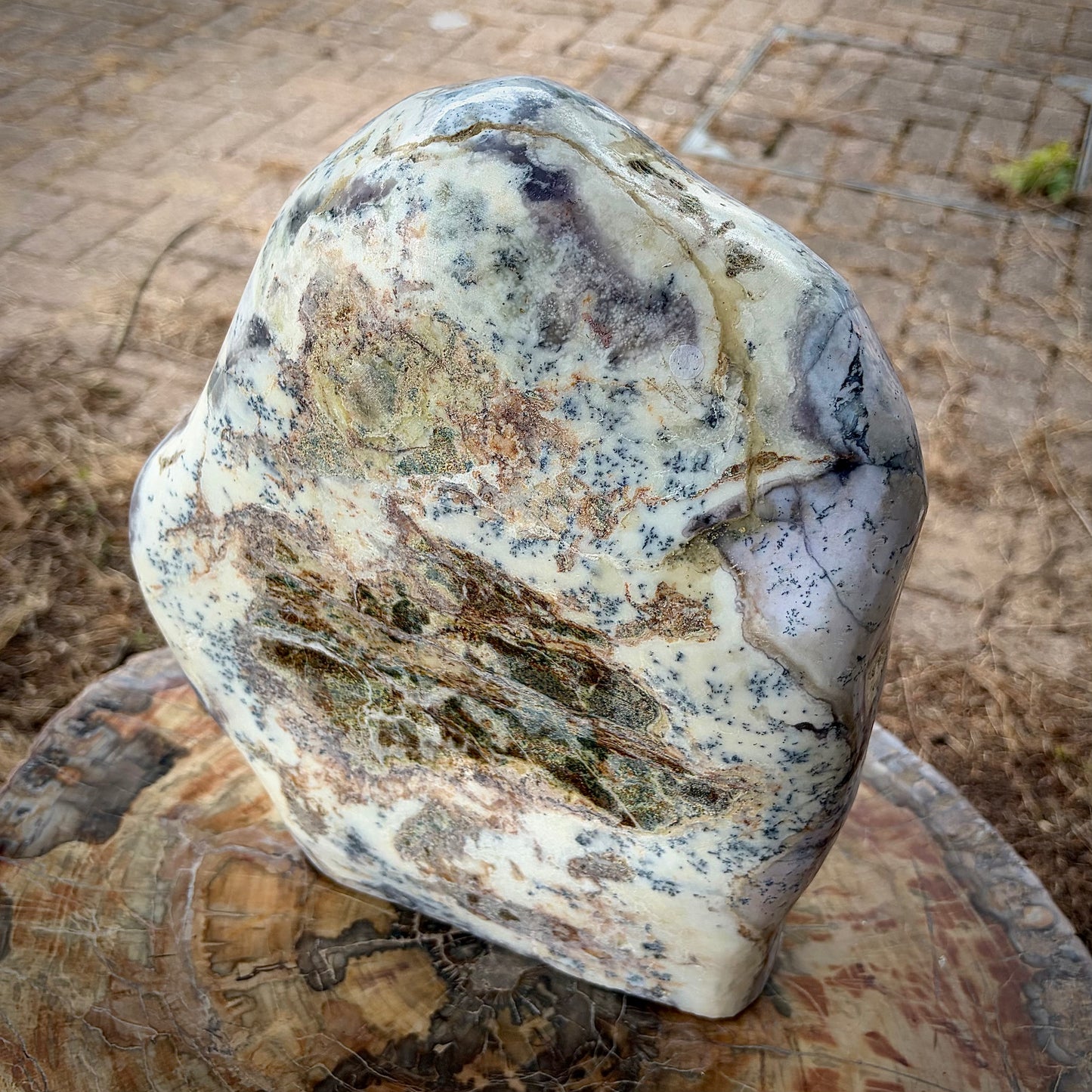 XL Polished Violet Dendritic Opal Merlinite Freeform Crystal | 10.2KG
