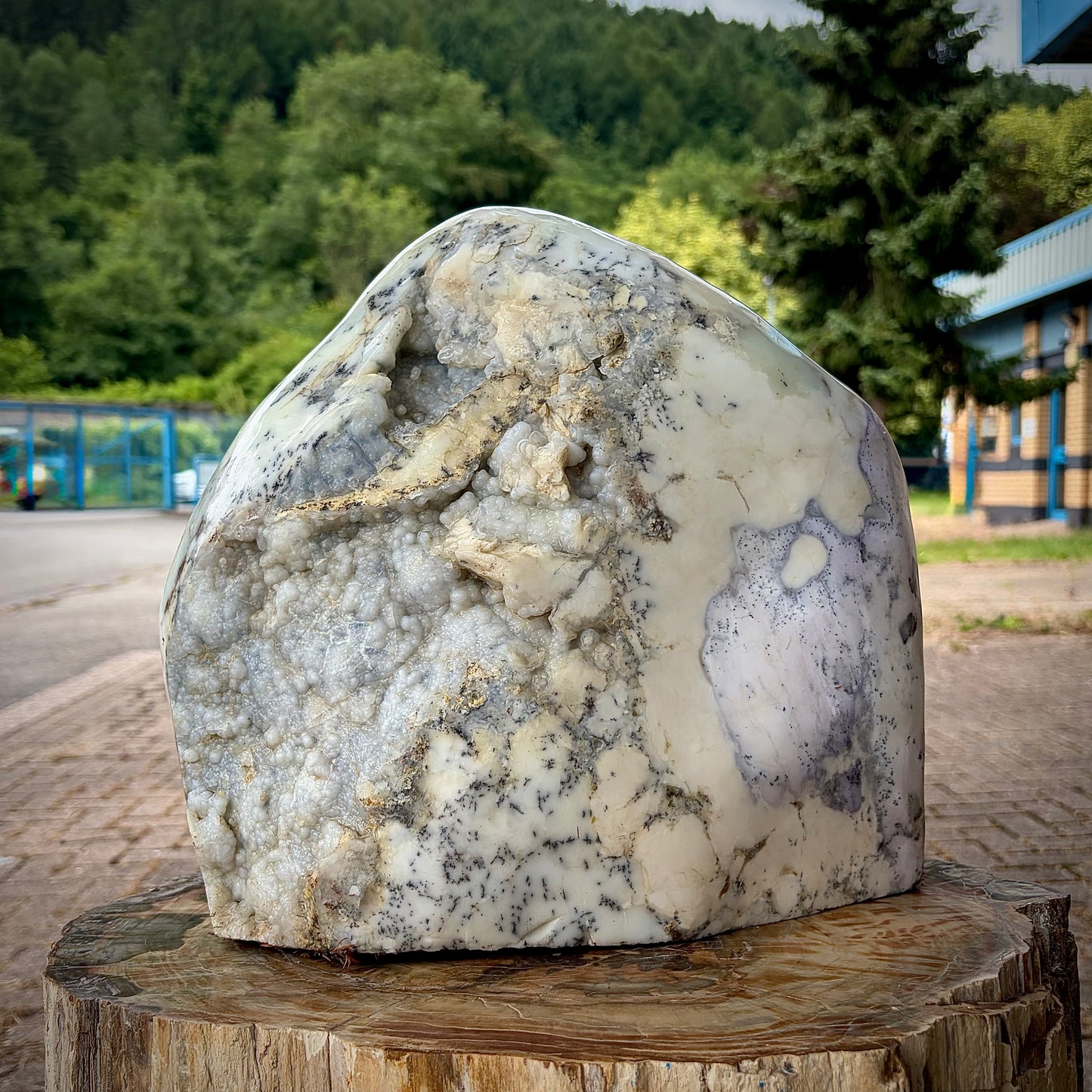 XXL Polished Violet Dendritic Opal Merlinite Freeform Crystal w/ Druzy | 19.4KG