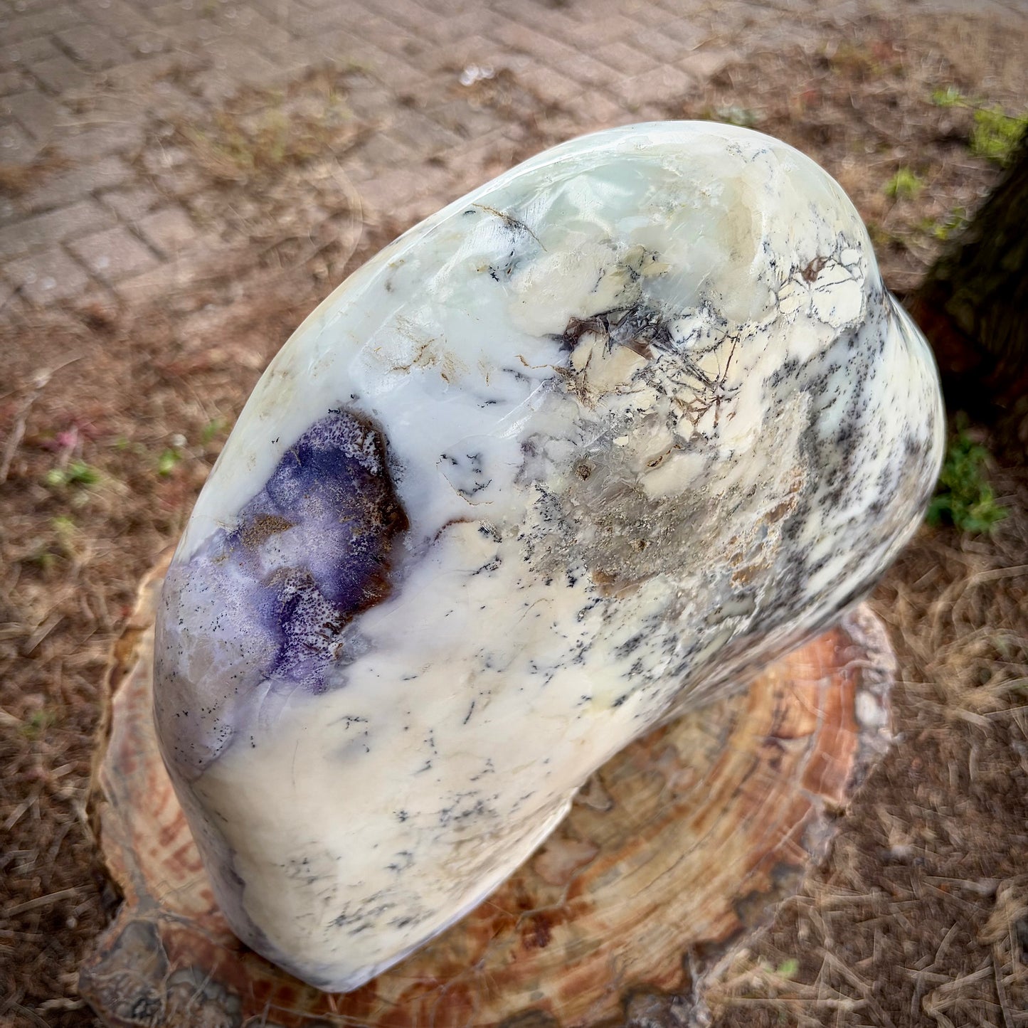XXL Polished Violet Dendritic Opal Merlinite Freeform Crystal w/ Druzy | 19.4KG