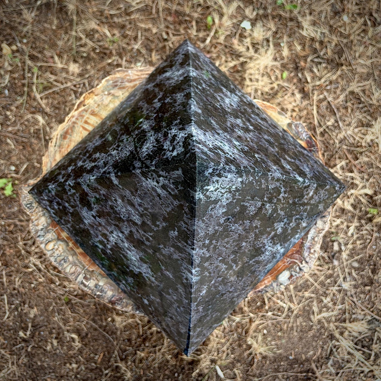 XL Polished Indigo Gabbro "Mystic Merlinite" Pyramid | 21KG