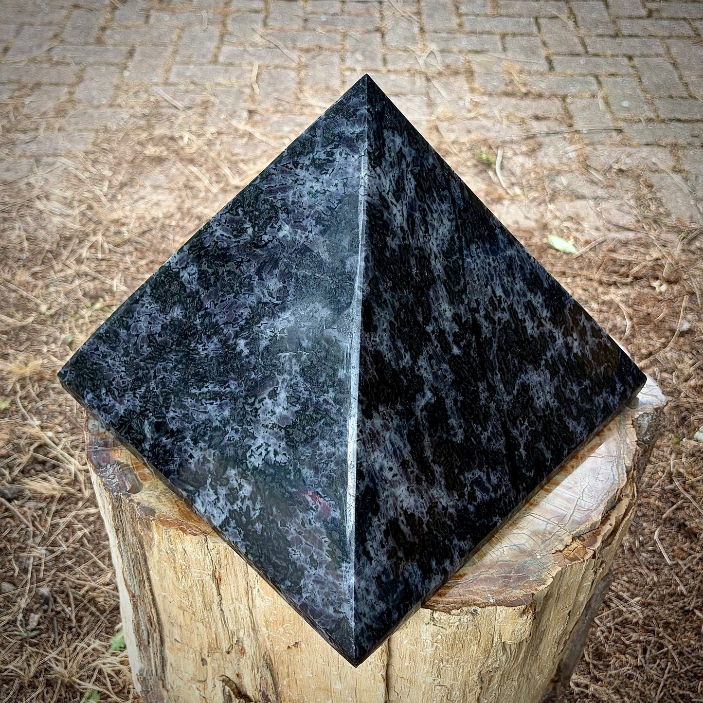 XL Polished Indigo Gabbro "Mystic Merlinite" Pyramid | 21KG