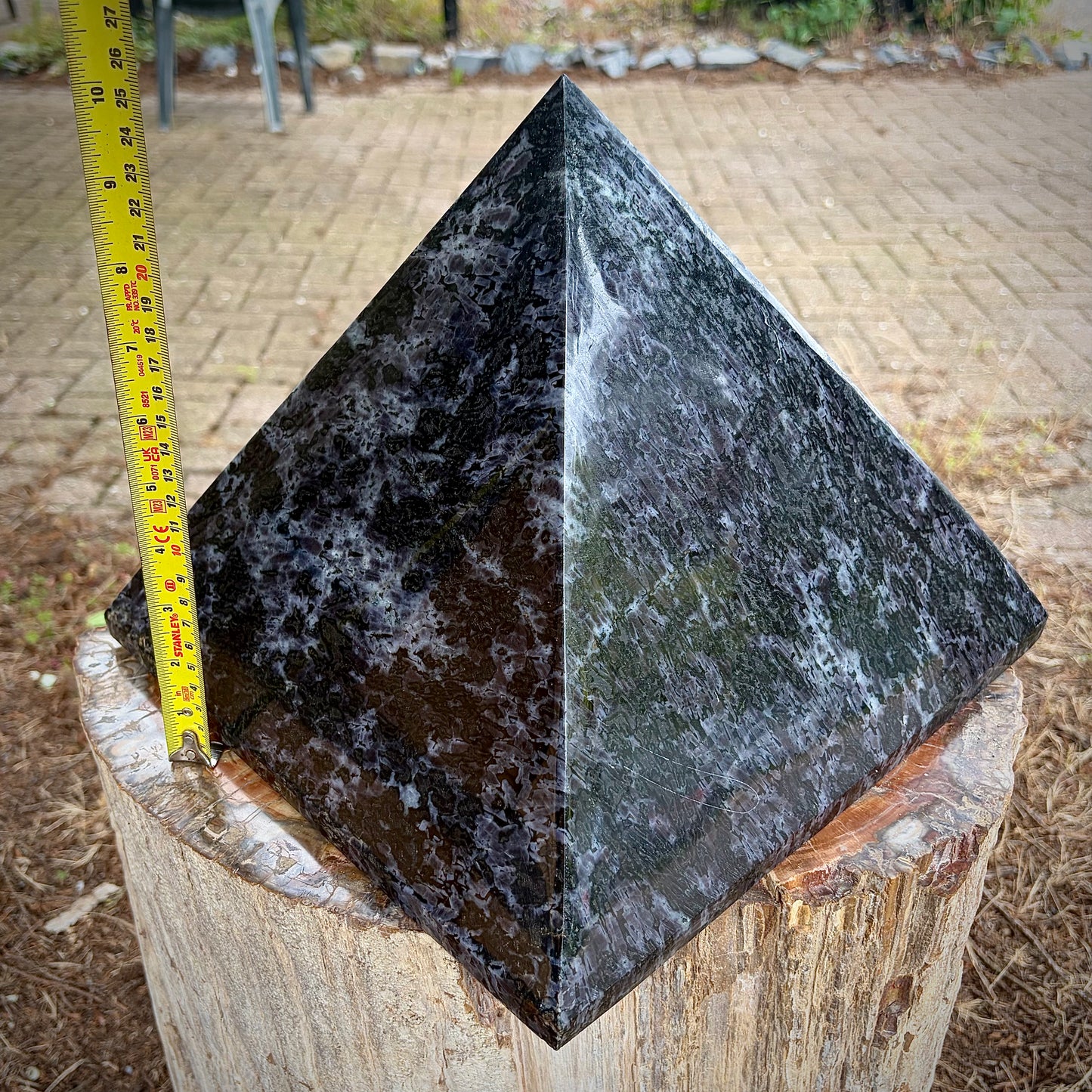 XL Polished Indigo Gabbro "Mystic Merlinite" Pyramid | 21KG