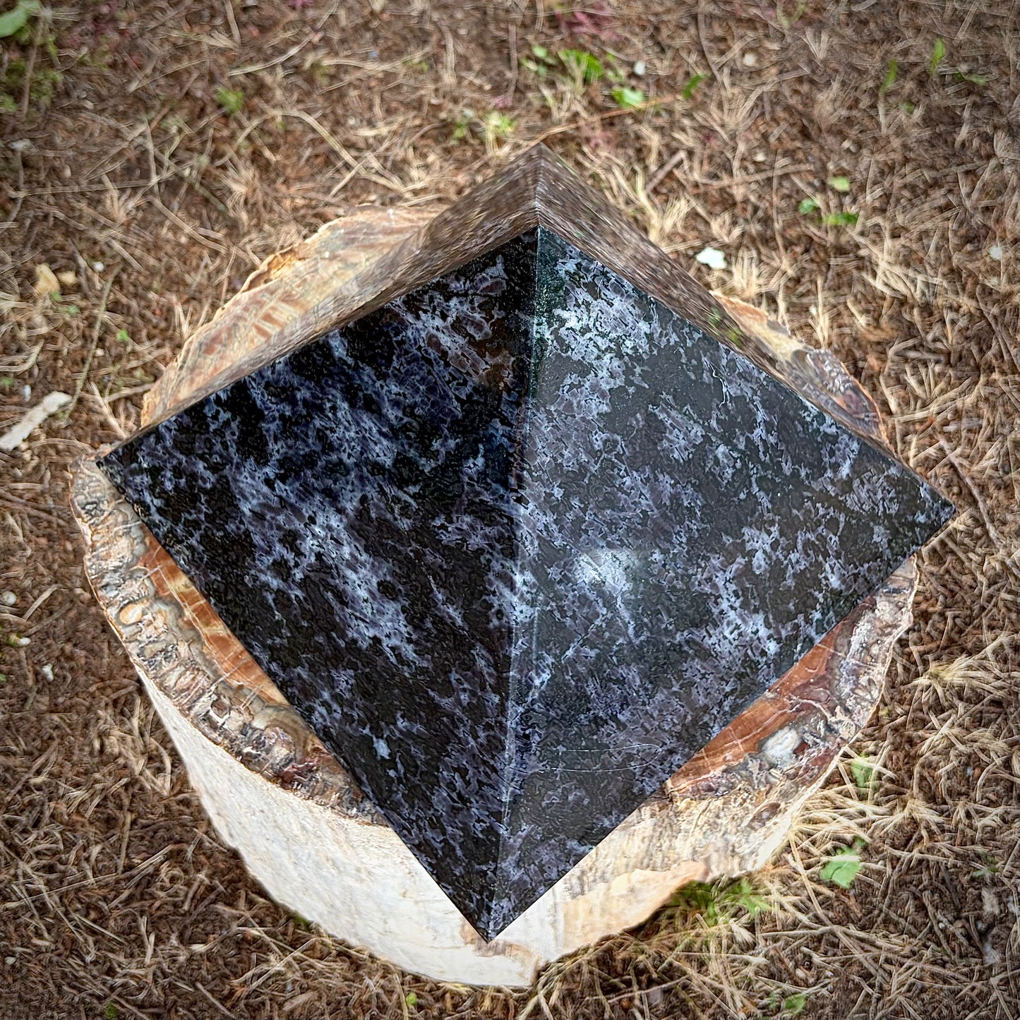 XL Polished Indigo Gabbro "Mystic Merlinite" Pyramid | 21KG