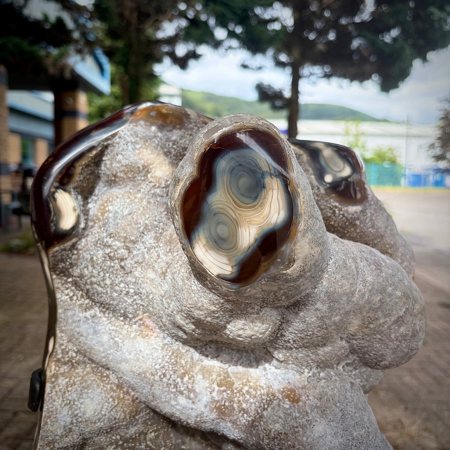 Large Agate Stalactite Sculptural Freeform on Custom Stand | 29.7KG