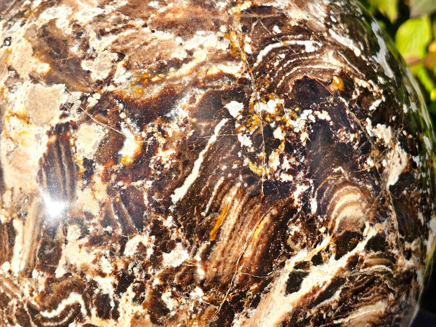 Large black opal crystal sphere